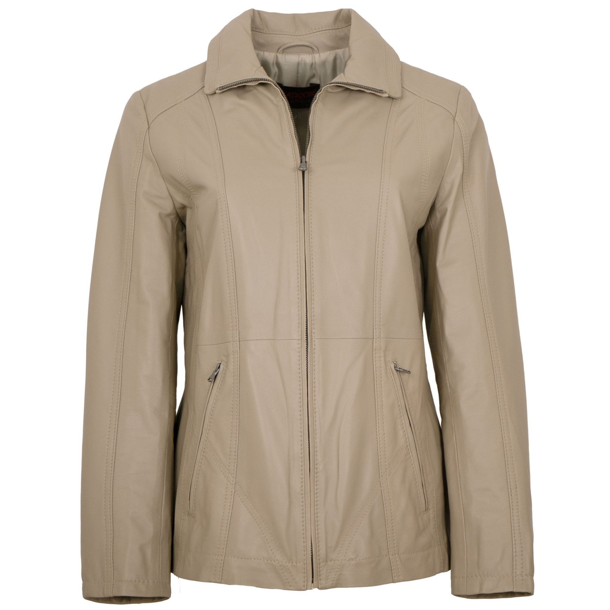 Maddox Lederjacke Line MADDOX - Damen Lederjacke Lammnappa taupe günstig online kaufen