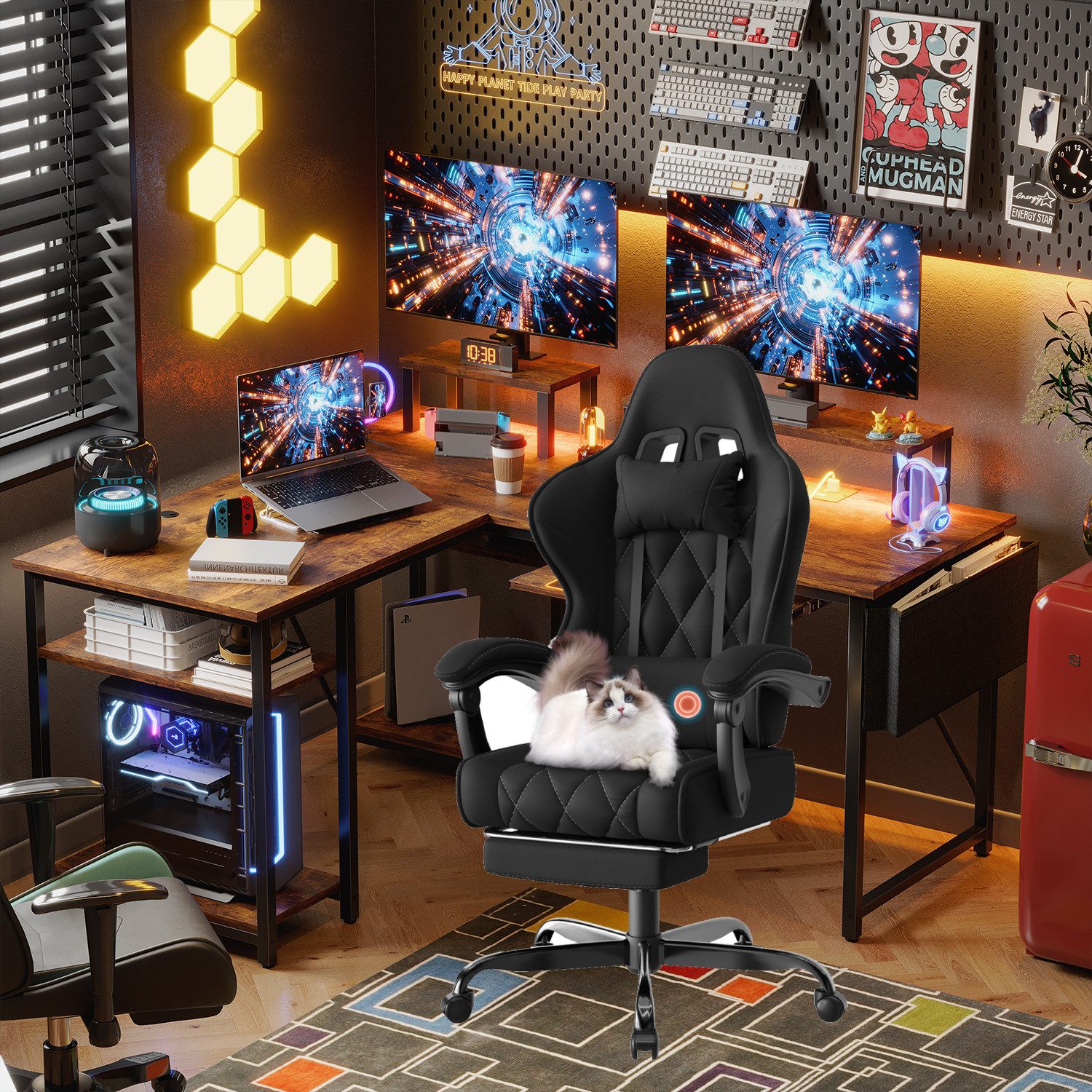 HOMALL Gaming-Stuhl Massage-Bürostuhl aus Stoff mit günstig online kaufen