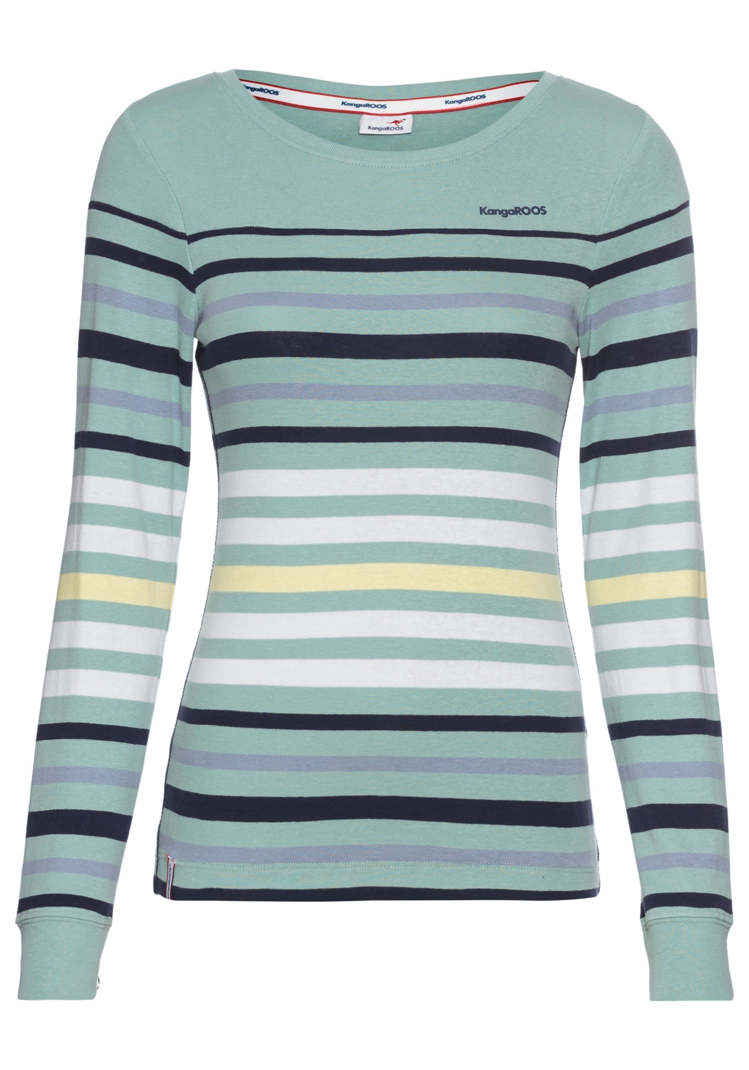 KangaROOS Langarmshirt körpernahe Passform, unifarben, sportlicher Look, aus Baumwolle. Reduzierter Preis € 20,99. Unverbindliche Preisempfehlung € 29,99, (€ 20,99 pro 1 Stk)