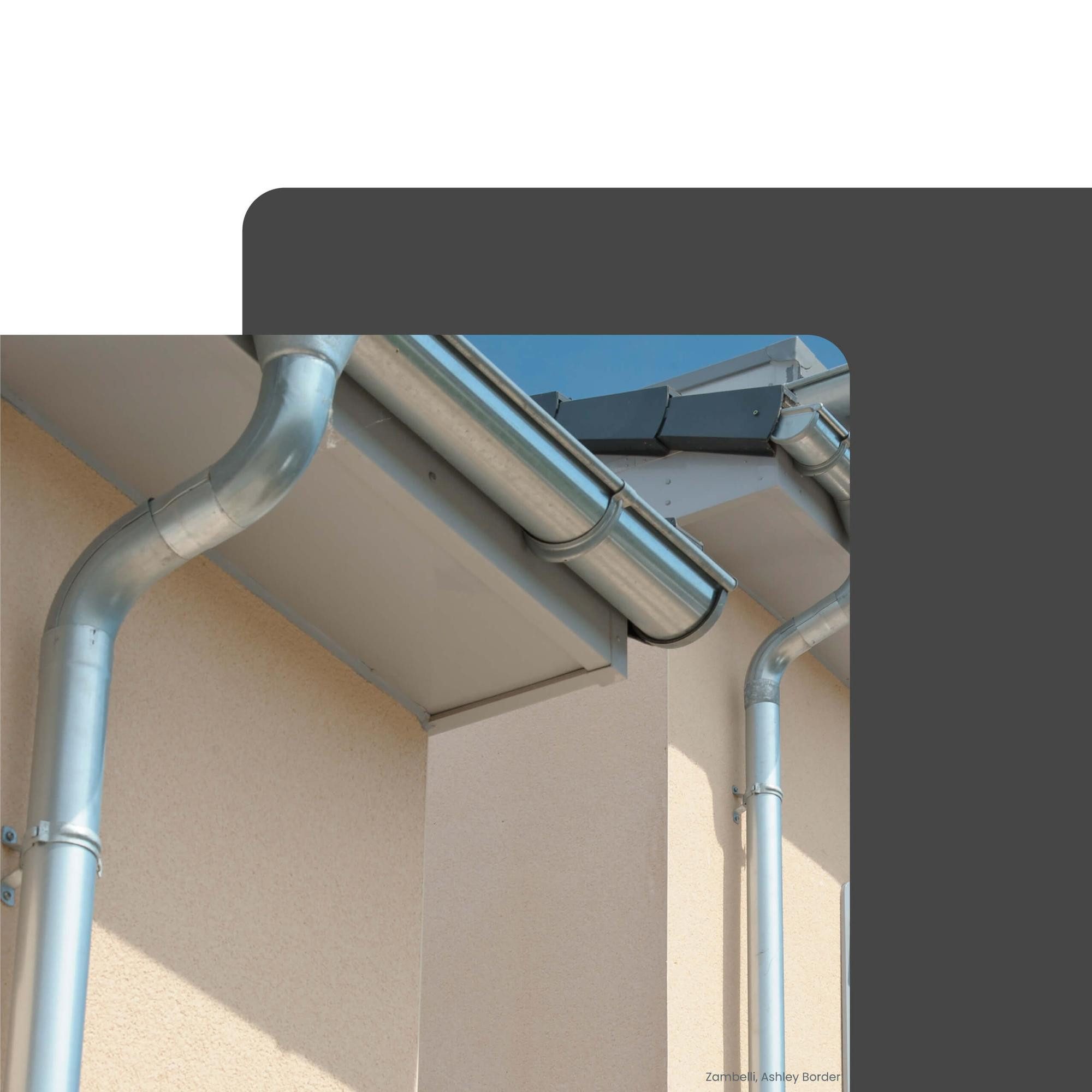 Zambelli Regenfallrohr, (Fallrohr gefalzt verzinkt DN 80, 2m Silber Regenfallrohr), Regenfallrohr mit hohem Korrosionsschutz, einfache Montage, ohne löten