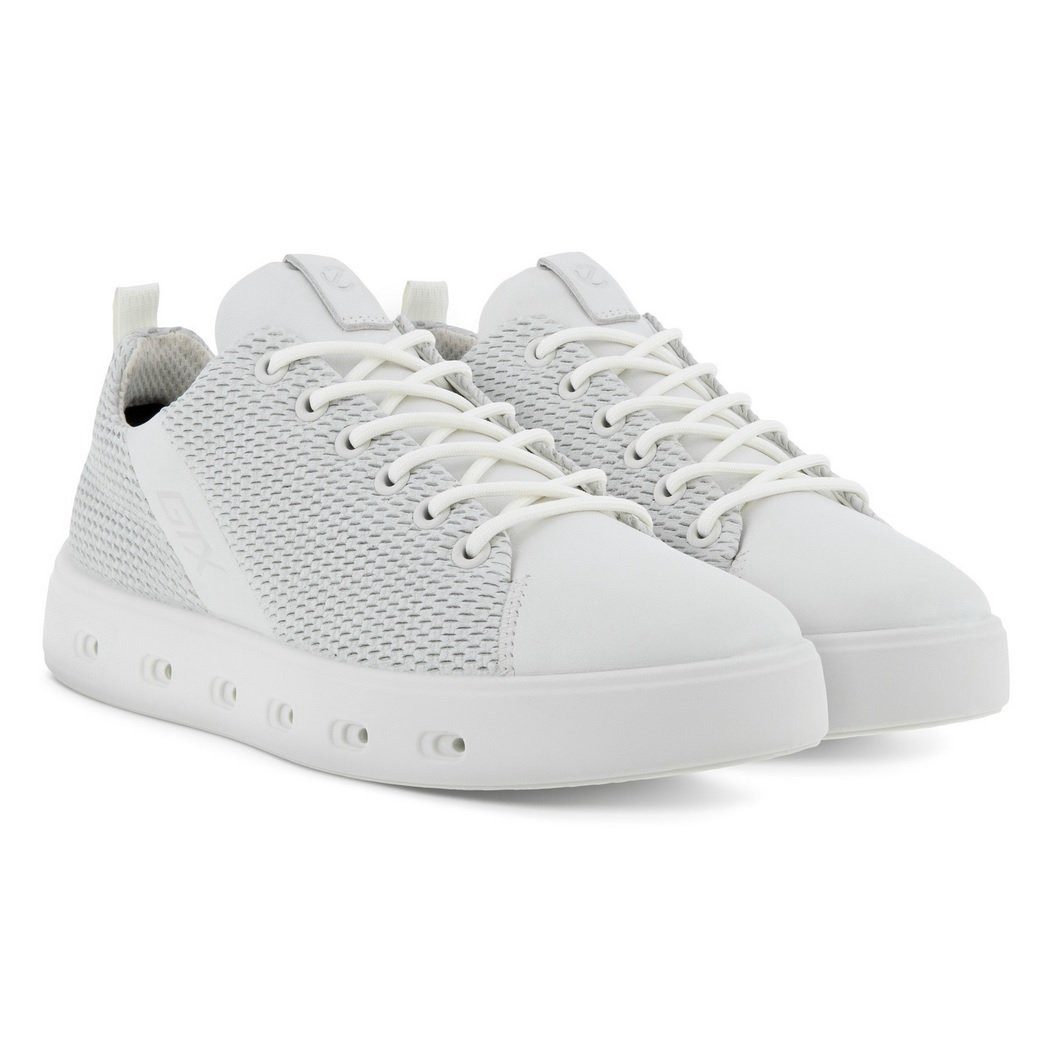 Ecco Street 720 (Leder/Mesh, robust, wasserdicht) weiss Damen Sneaker