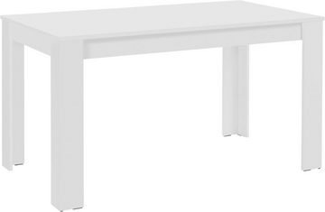 Homexperts Essgruppe Nick3-Mulan, (Set, 5-tlg), mit 4 Stühlen, Tisch in weiß, Breite 140 cm