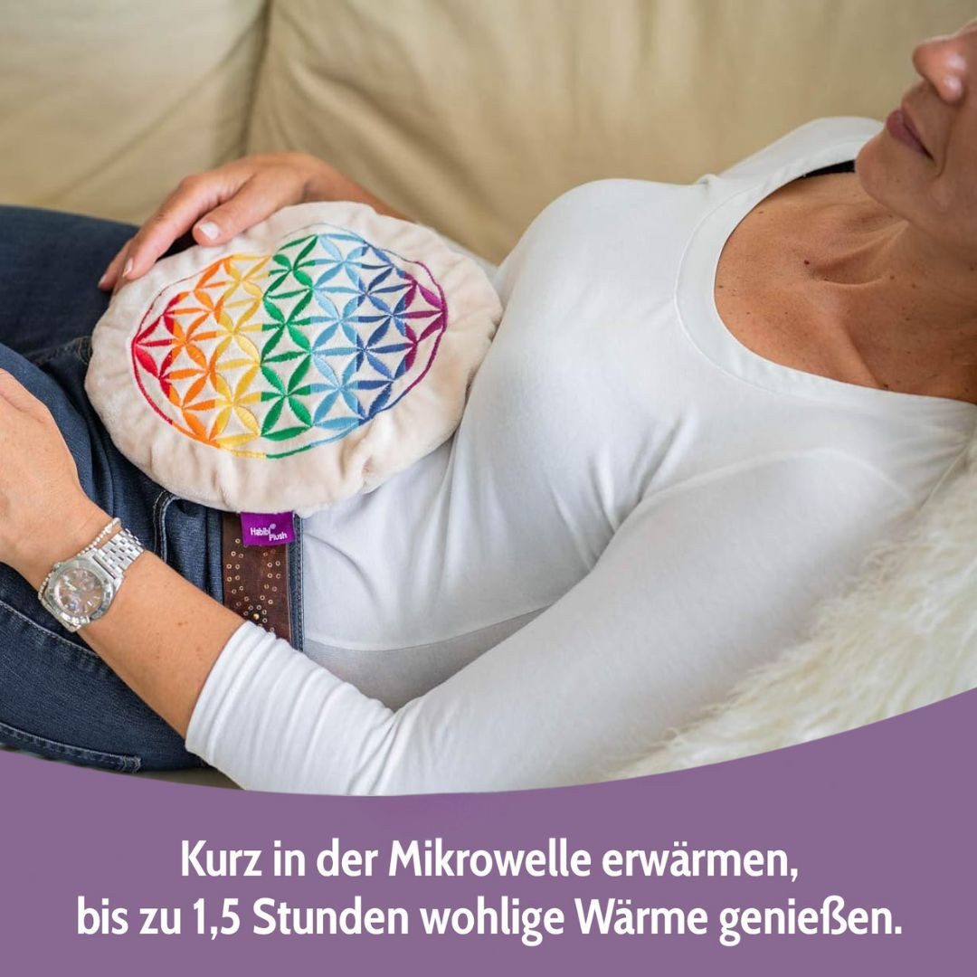 Habibi Plush Wärmekissen Habibi Plush Körnerkissen 1715 Blume des Lebens bunt