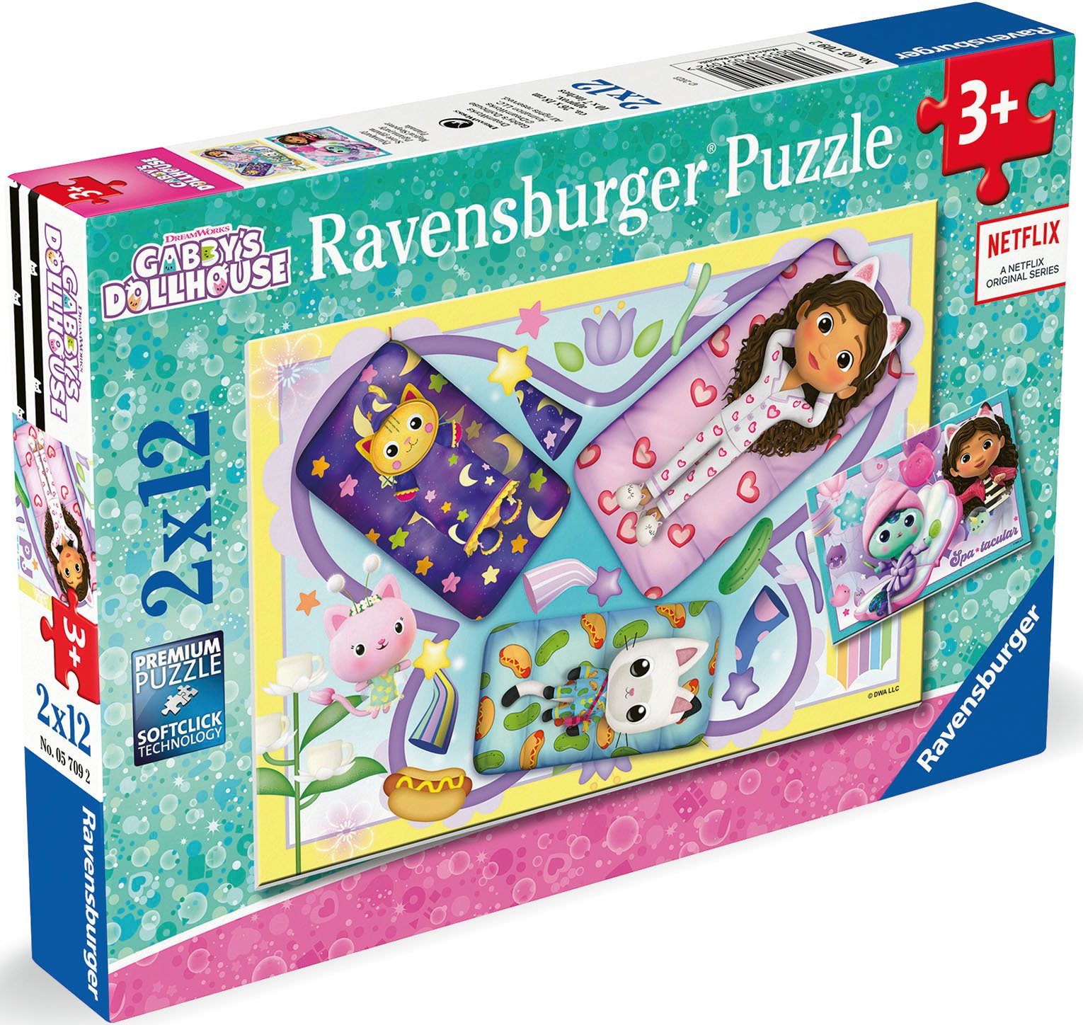 Ravensburger Puzzle Gabby's Dollhouse, 2x12, 24 Puzzleteile, Made in Europe günstig online kaufen