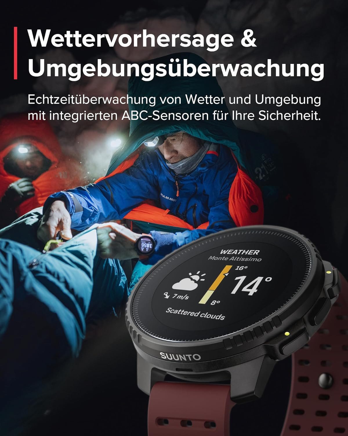 Suunto Smartwatch (3,6 cm, android ios), Premium GPS Sportuhr mit AMOLED Display und Dual-Frequenz-Navigation