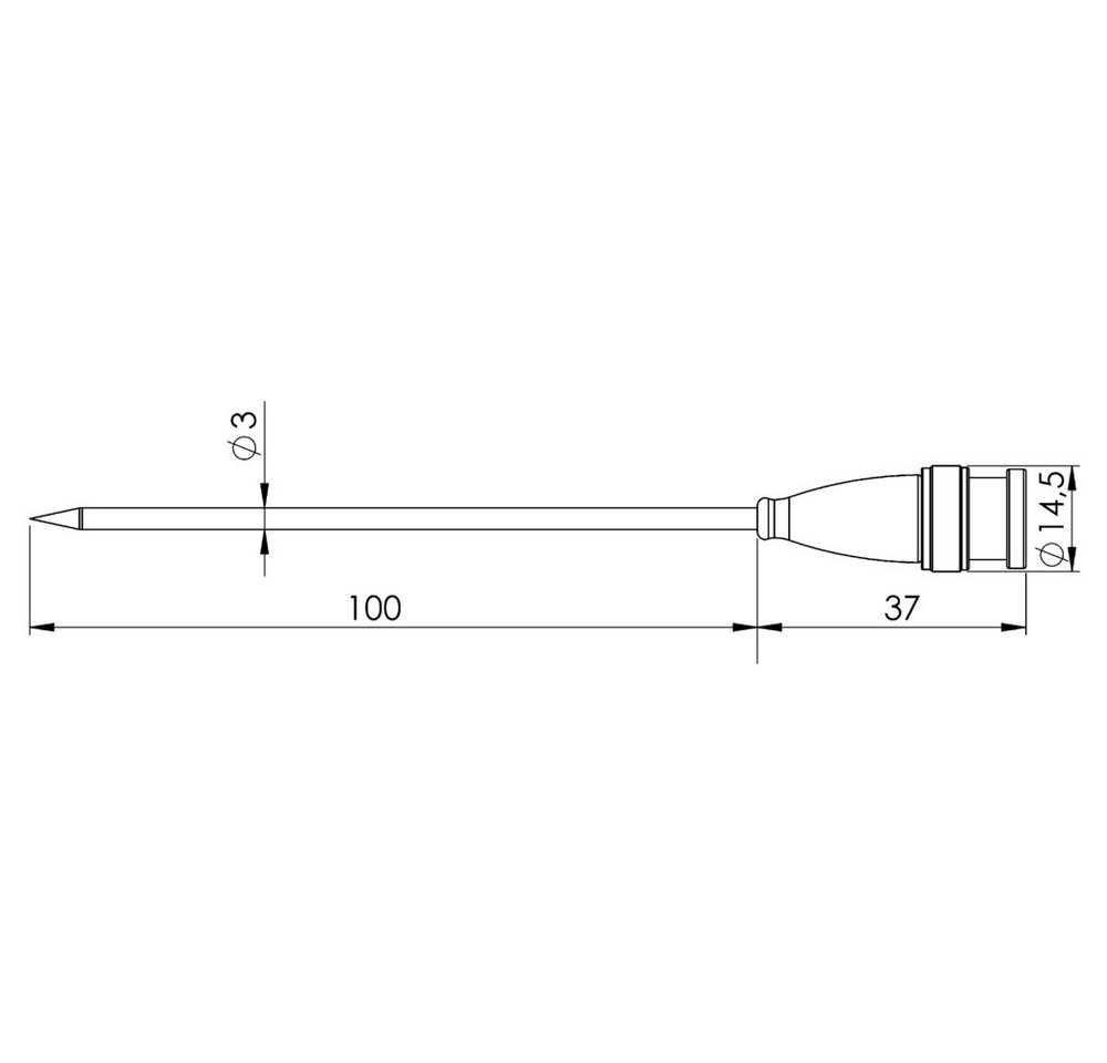 Thumbnail - Greisinger Thermodetektor Greisinger GF2T-E3-B-BNC Einstechfühler -70 bis +250 °C Fühler-Typ P