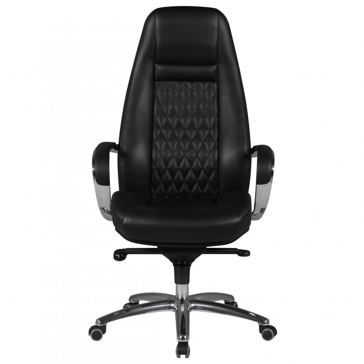 Amstyle Chefsessel Bürostuhl AUSTIN Echtleder Schwarz Schreibtischstuhl Leder (Bürostuhl AUSTIN Echtleder Schwarz 120 kg), Schreibtischstuhl Hohe Rückenlehne mit Kopfstütze