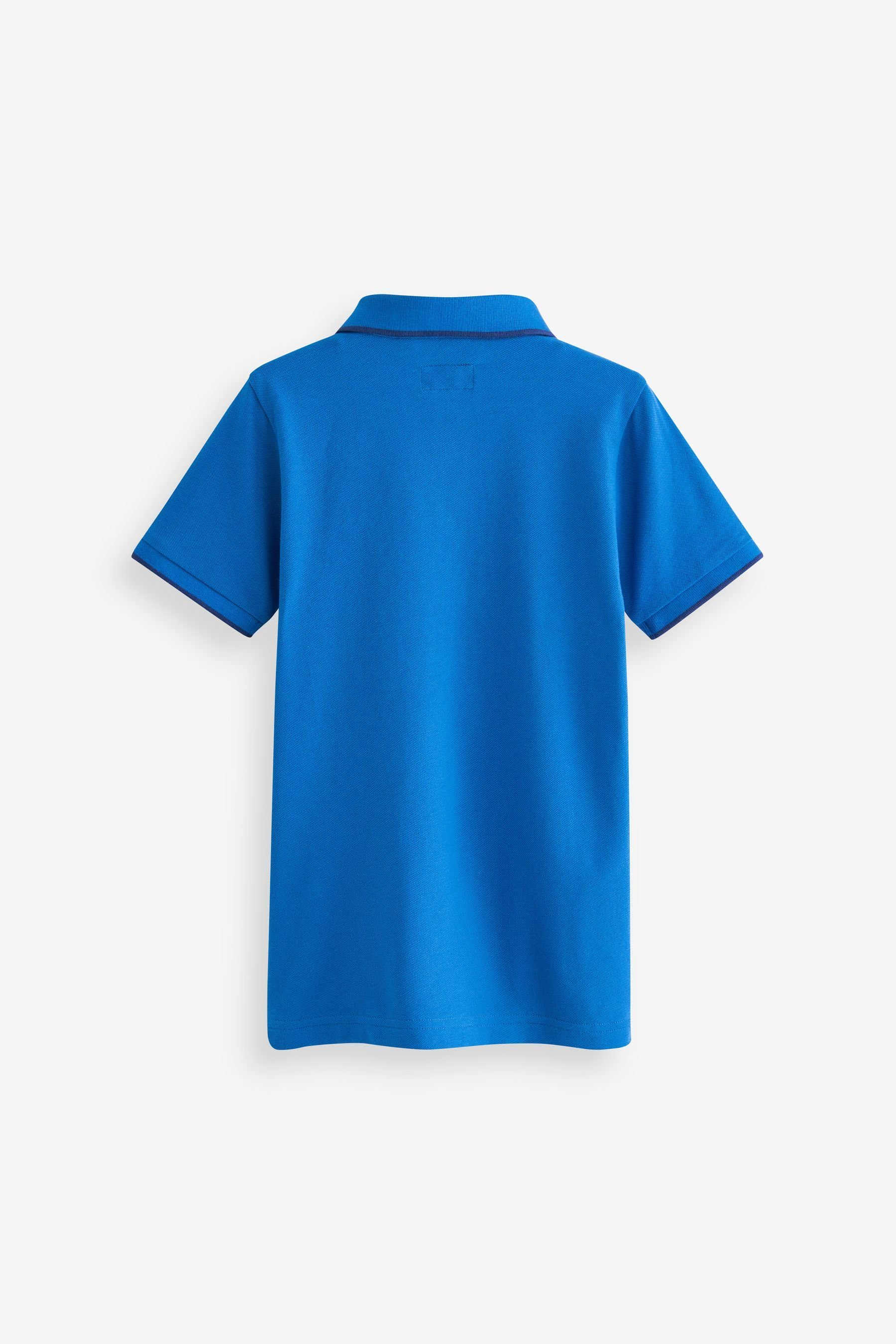 Next Poloshirt Kurzärmeliges Polo-Shirt (1-tlg) Blue Cobalt