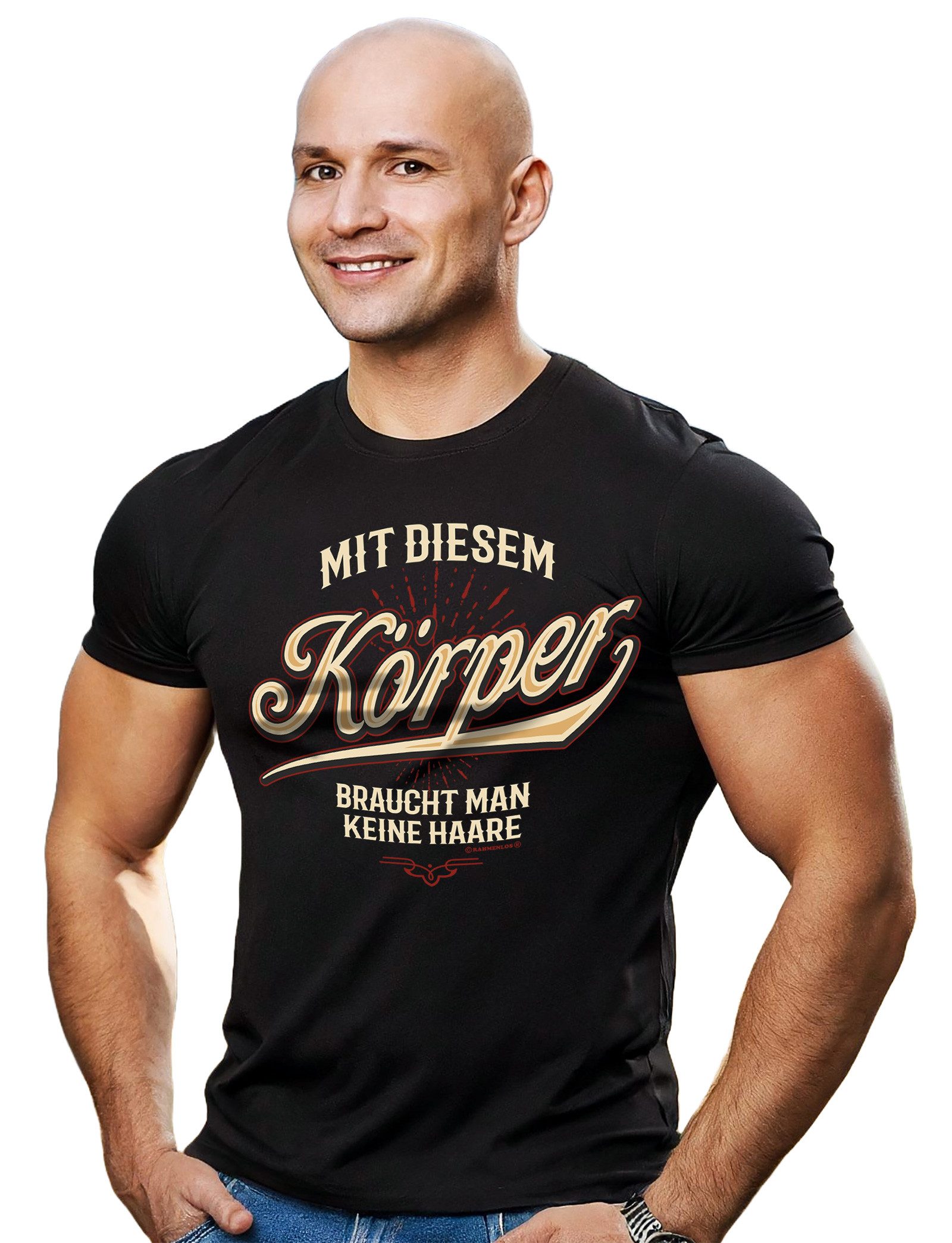 RAHMENLOS® T-Shirt für Männer mit Glatze: günstig online kaufen