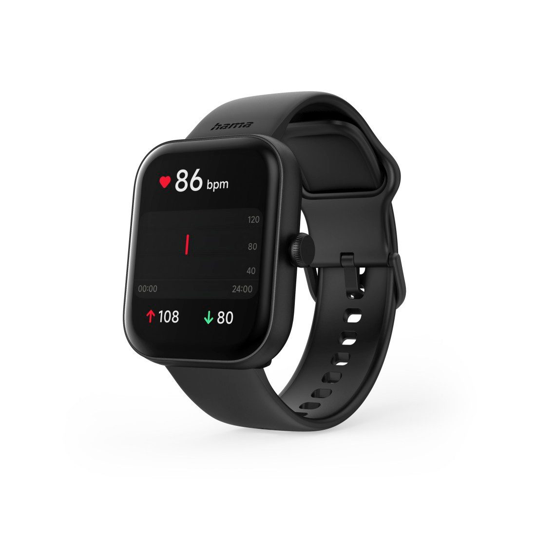 Hama Smartwatch 1 65 Telefonfunktion WhatsApp E Mail etc. wasserdicht Smartwatch 1 65 Zoll
