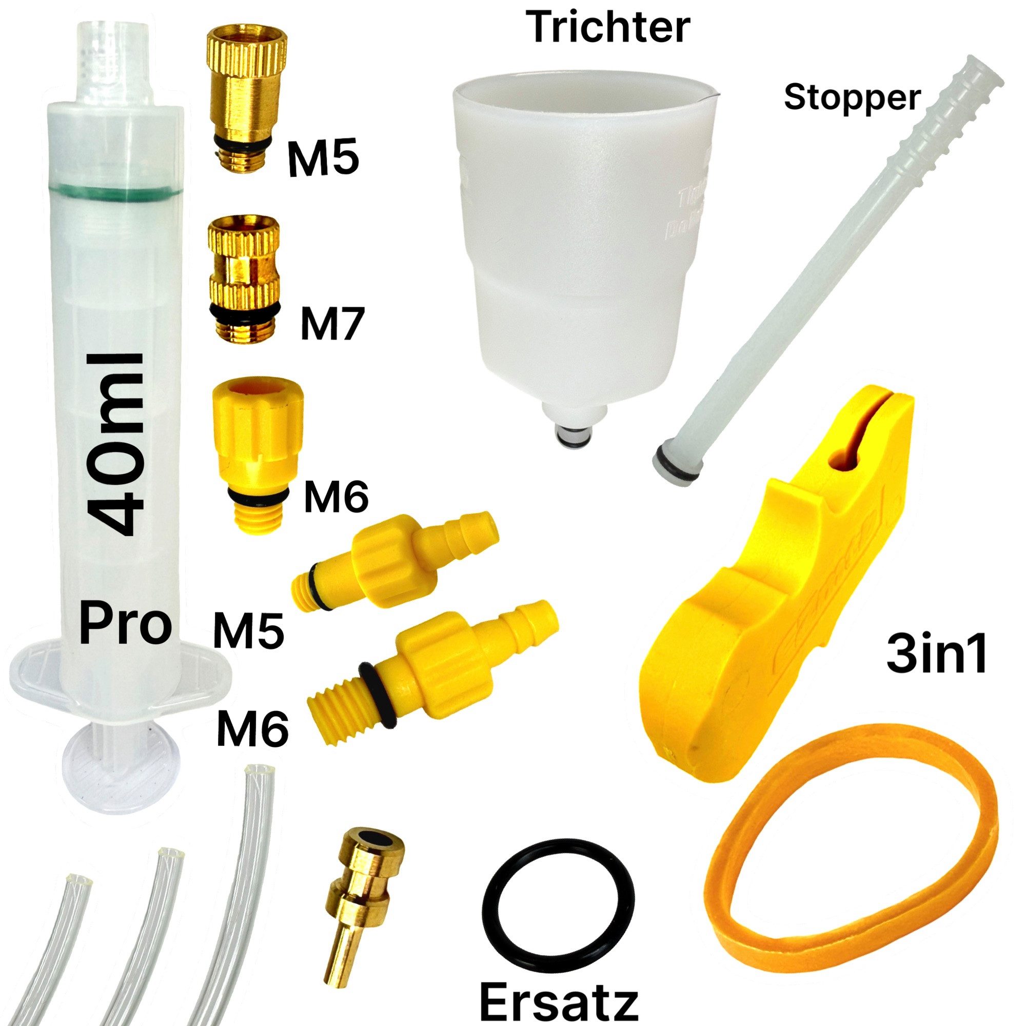 Fantic26 Fahrrad-Montageständer F26 Scheibenbremsen-Service Entlüftung Pro Set M5 M6 M7
