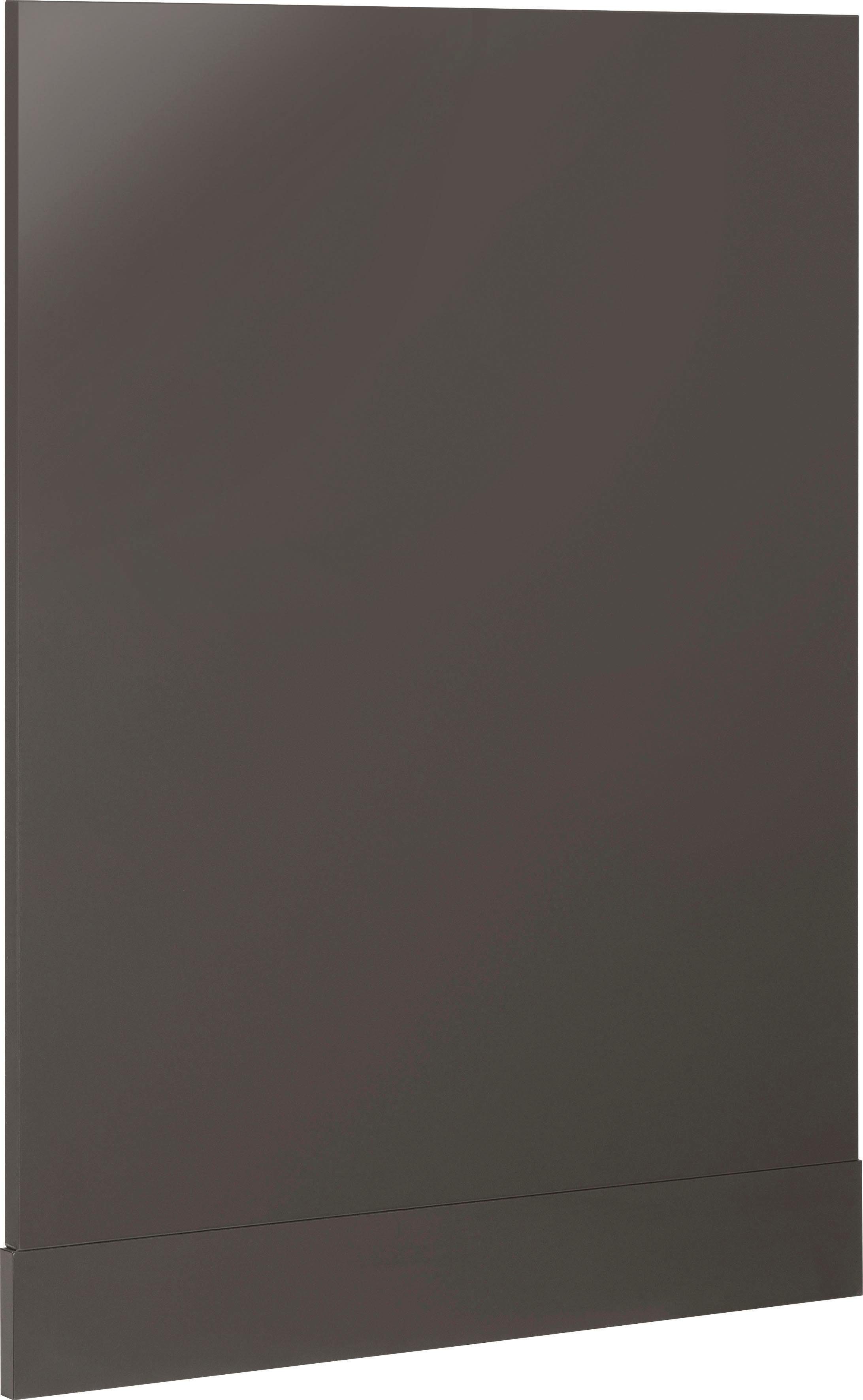 wiho Küchen Frontblende Cali, 60 cm breit, für teilintegrierbaren Geschirrspüler Anthrazit Glanz
