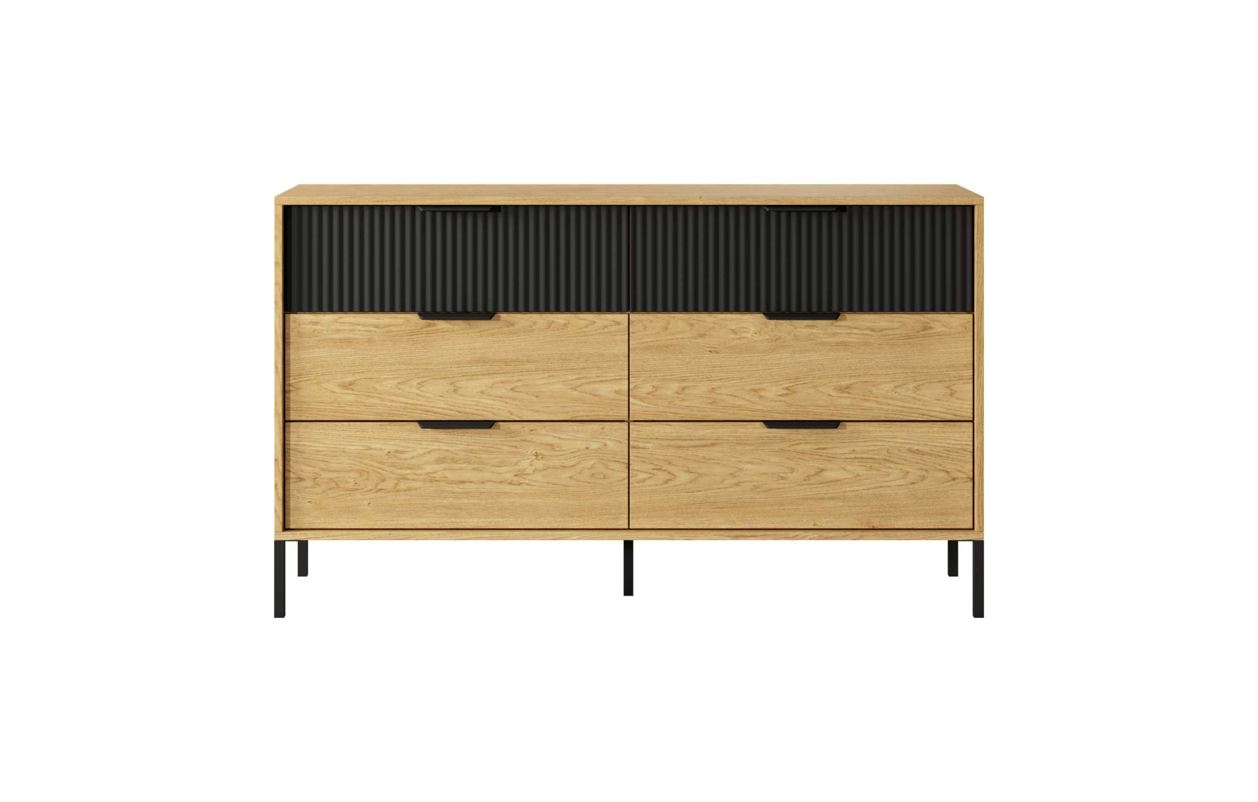 99rooms Kommode Baryst (Sideboard, Highboard), Modern Design, mit Soft-Close, Metallgriffe, Füße: aus Metall