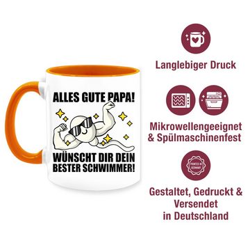 Shirtracer Tasse Alles Gute Papa - Wünscht dir dein bester Schwimmer, Keramik, Geschenk Vatertag Kaffeetasse