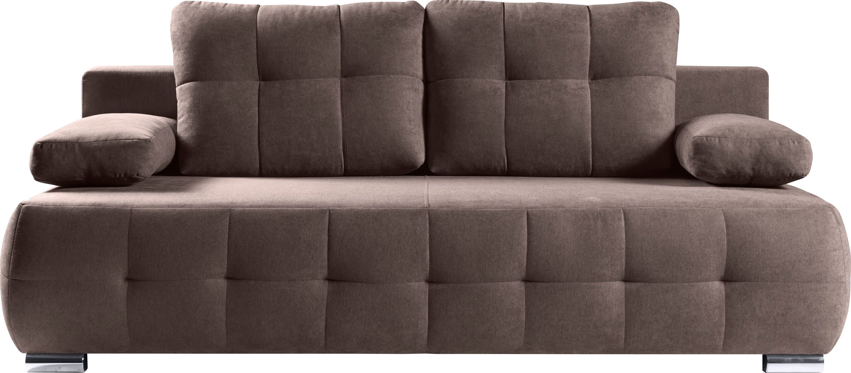 WERK2 Schlafsofa tabak 2-Sitzer | Federkern und Indigo, tabak & Schlafcouch mit Bettkasten tabak | Sofa