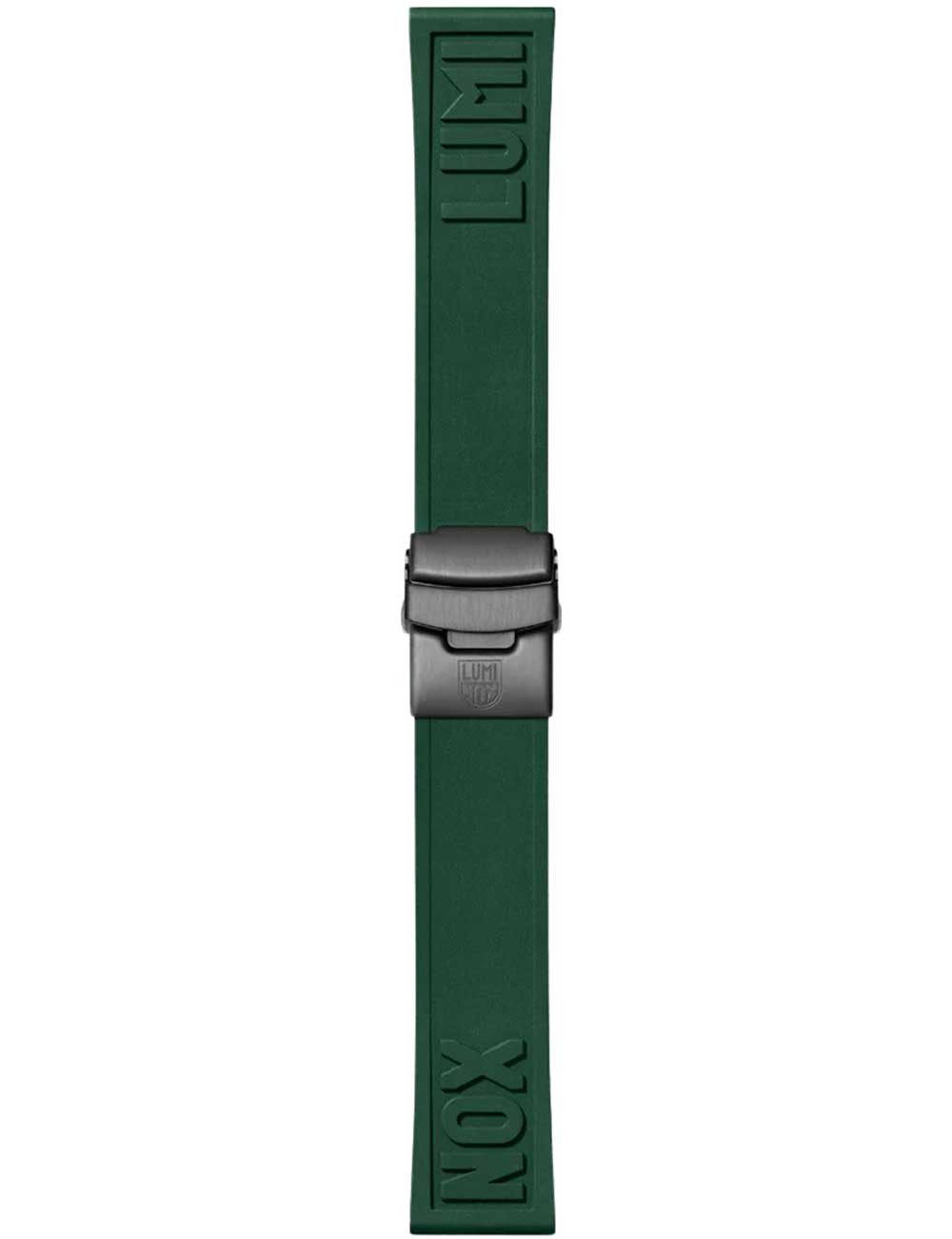 Uhrenarmband Luminox FP2406.61B Kautschuk Armband [24 mm] dunkelgrün / IP-Black