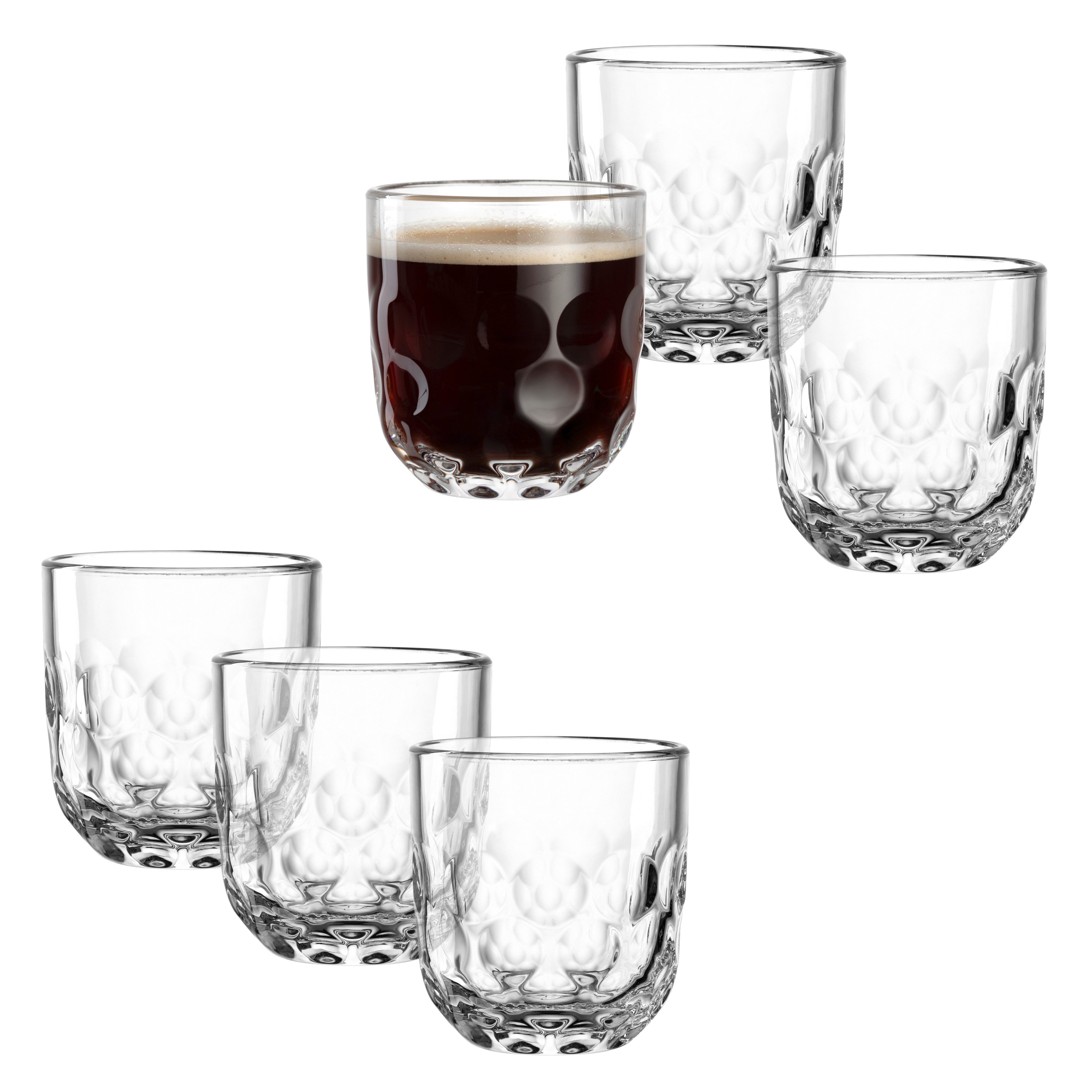Gläser-Set Kaffee-Glas GOCCE, 220 ml, 6er-Set