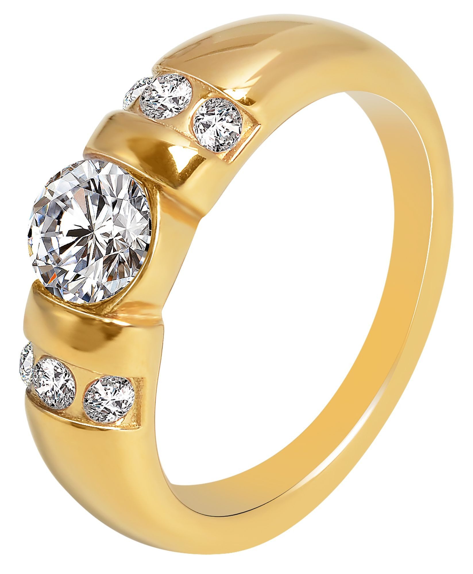 Adelia´s Fingerring Damen Ring aus Edelstahl mit Zirkonia