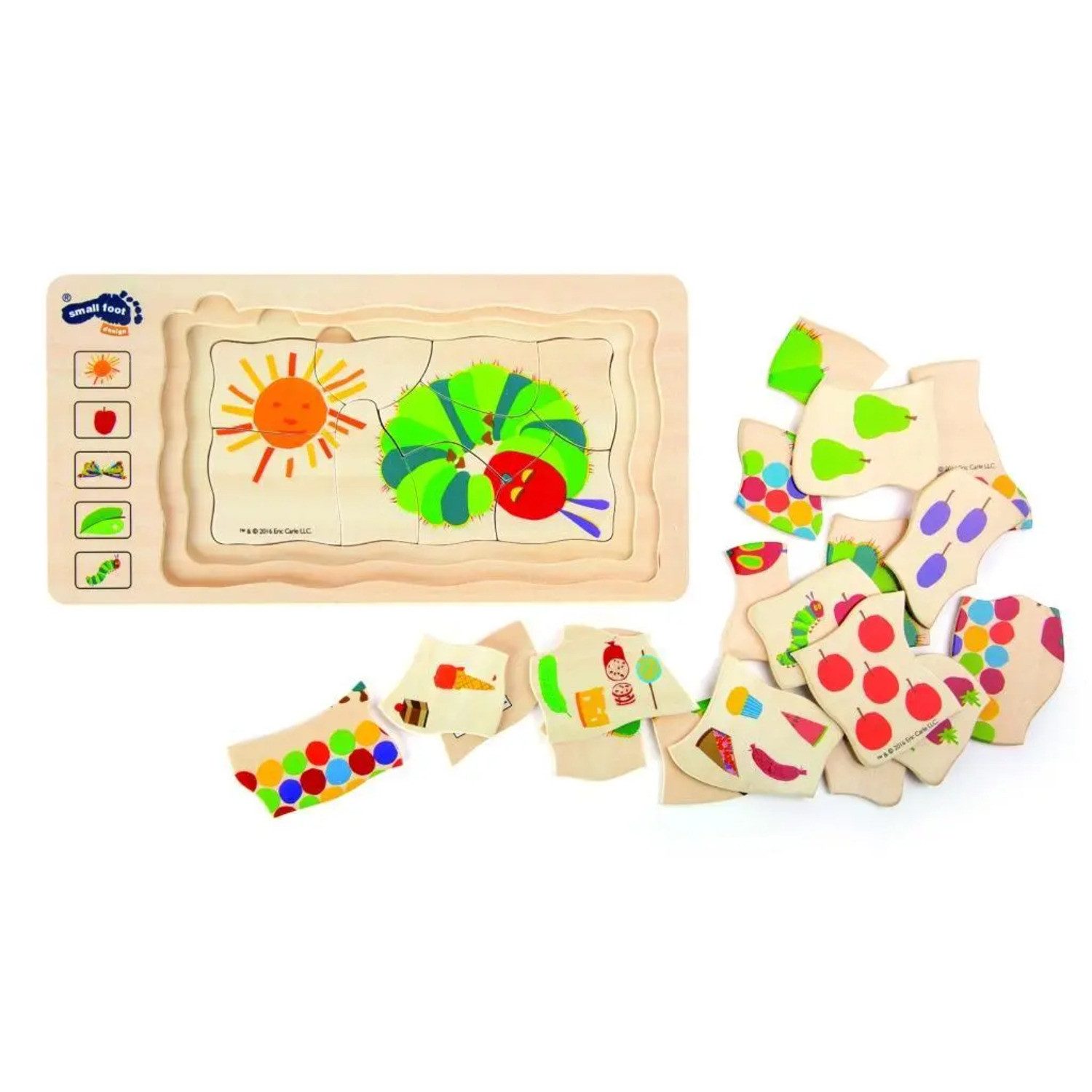 Small Foot Puzzle Raupe Nimmersatt Schichtenpuzzle, Puzzleteile