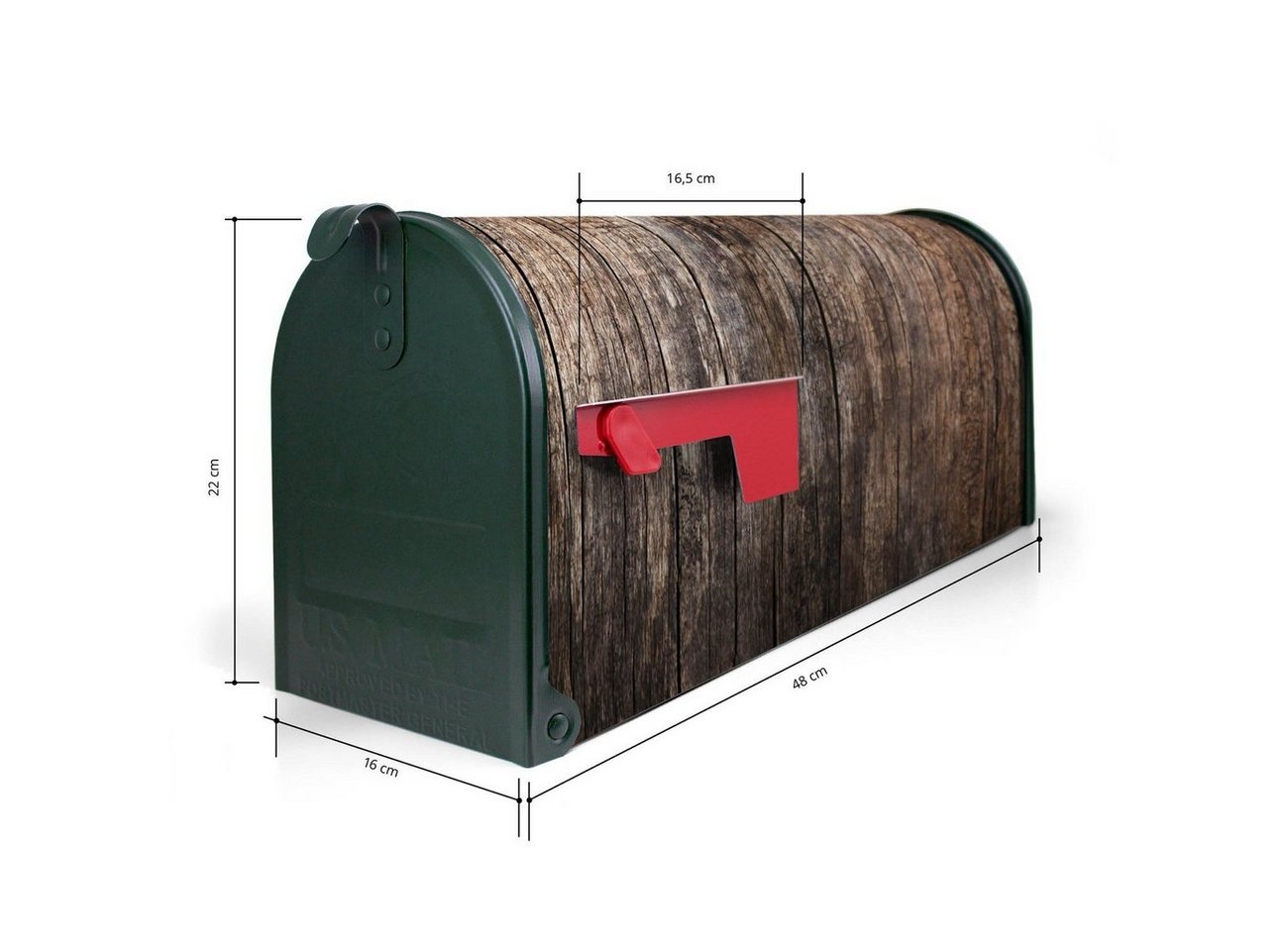 Thumbnail - banjado Amerikanischer Briefkasten Mailbox Altes Holz (Amerikanischer Briefkasten, original aus Mississippi USA), 22 x 1...