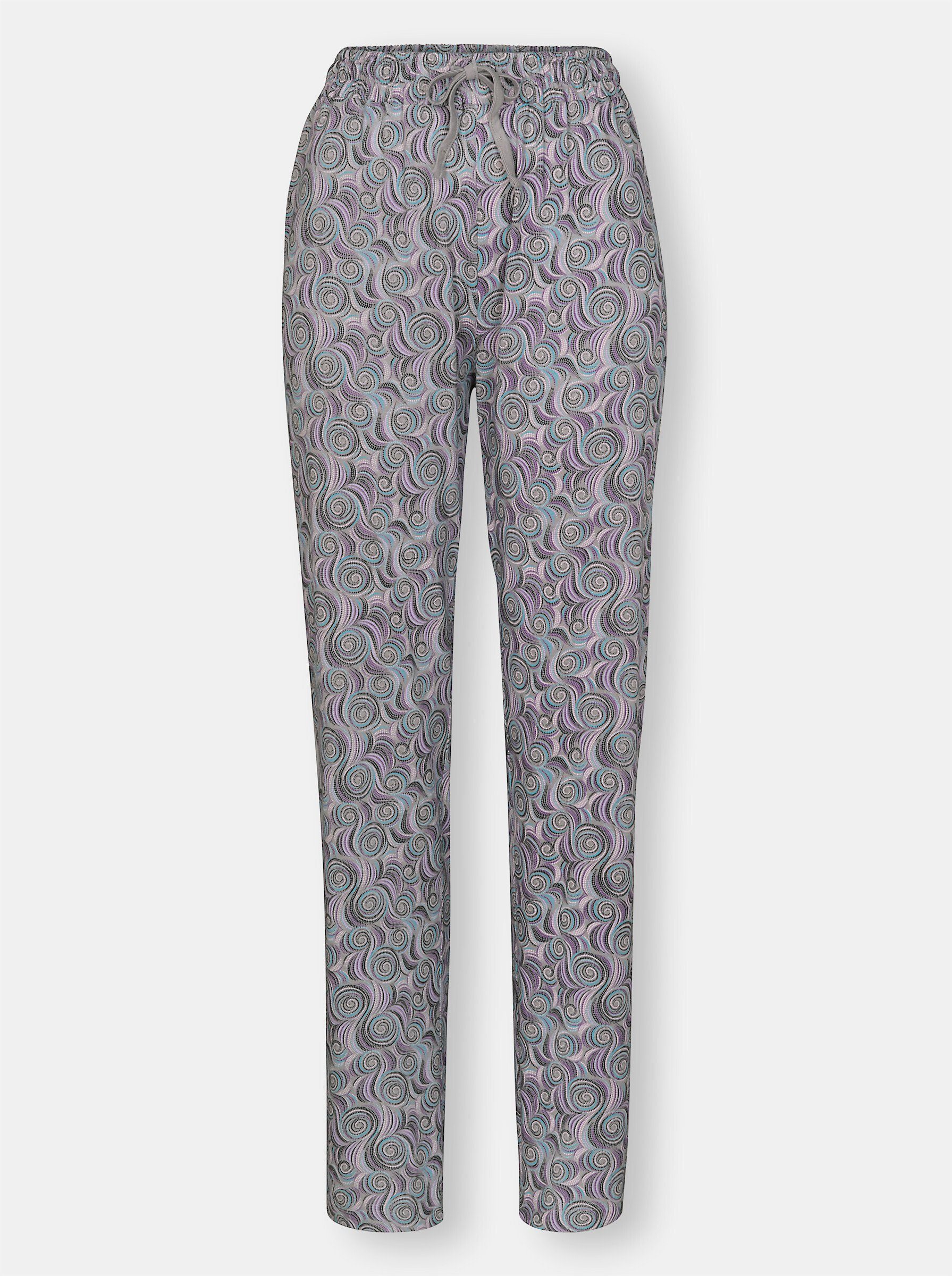 WEIDEN steingrau-lila-bedruckt Schlafanzug WITT