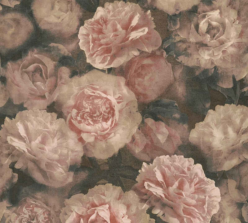 A.S. Création Vliestapete »Neue Bude 2.0 Romantic Flowery mit romantischen Rosen«, floral, Tapete Blumen