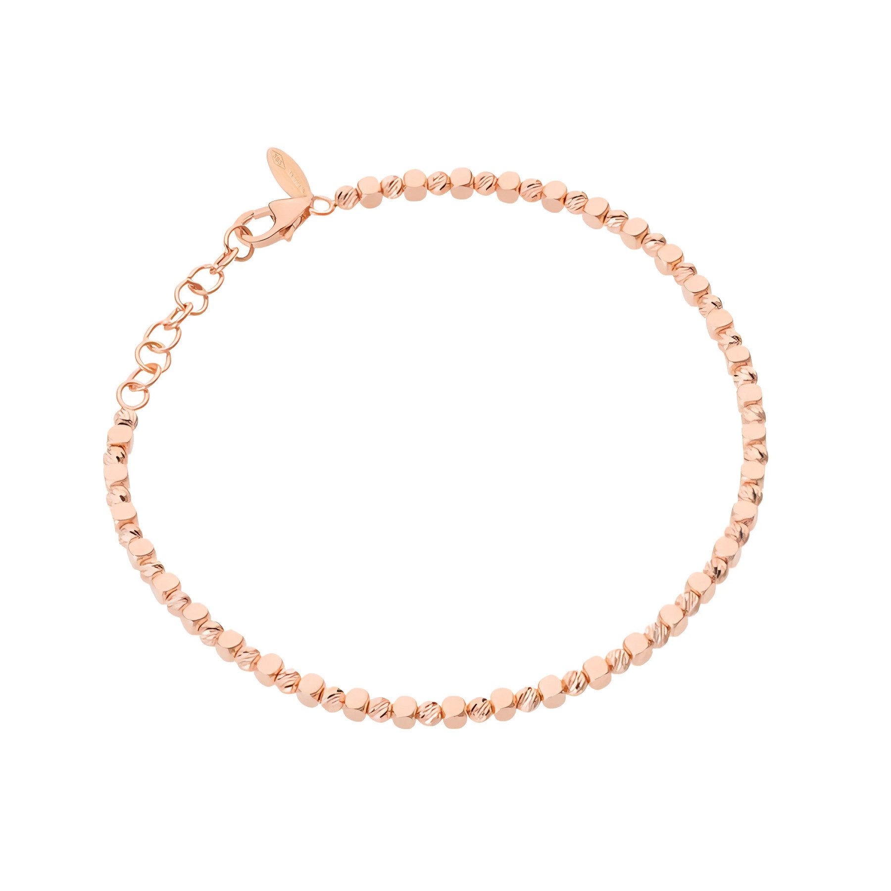 Stella-Jewellery Goldarmband 585er Rotgold Armband Ankerkette mit Elementen (inkl. Etui, 1-tlg)