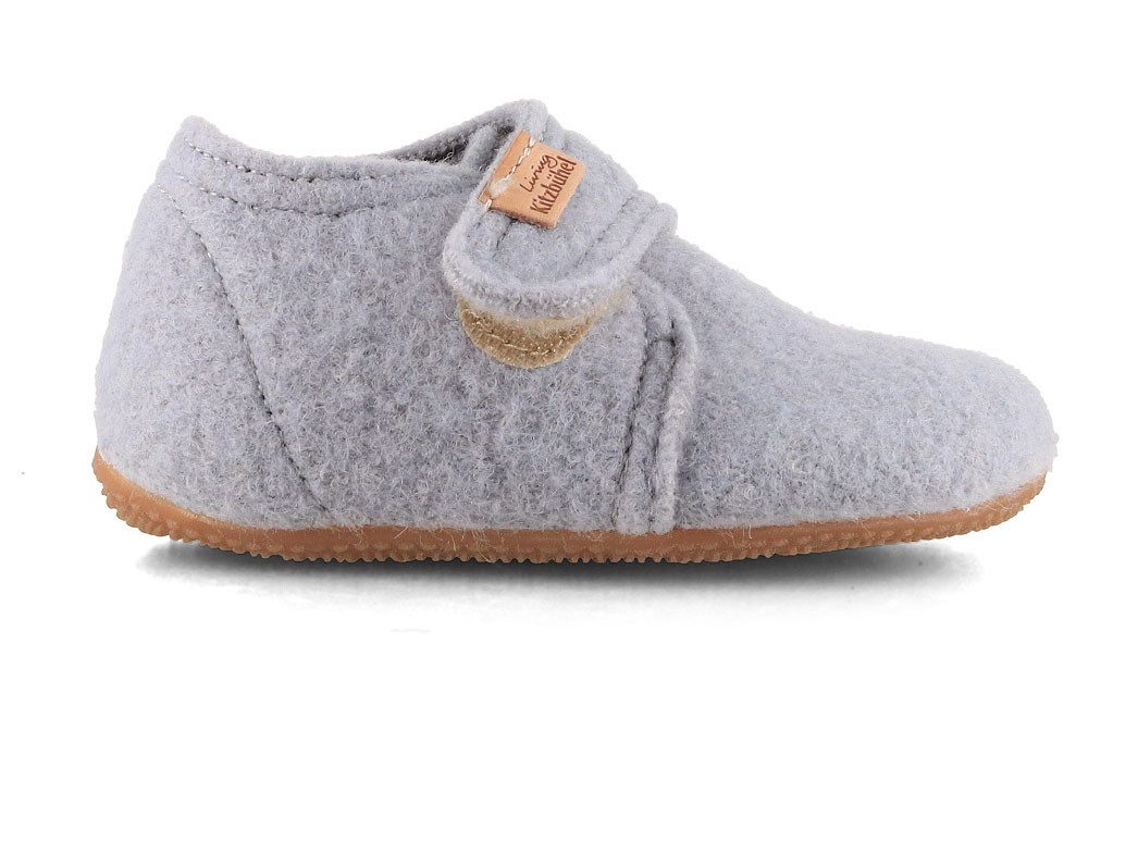Living Kitzbühel Baby Klettschuh Filz, nebel, jungen, mädchen, klettverschluss Hausschuh Temperaturregulierend – Bild 2 von 5