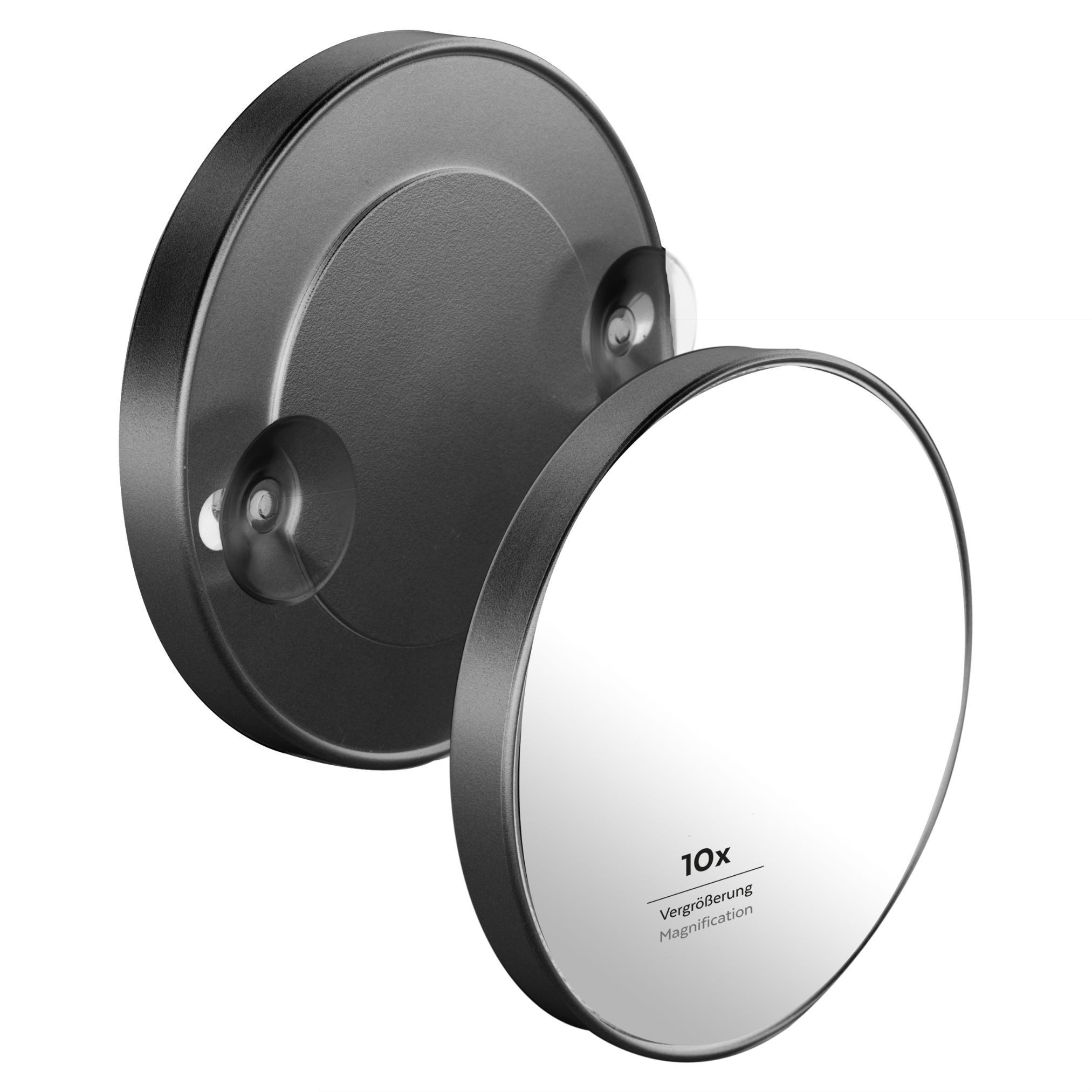 PARSA Beauty Badspiegel Essential Saugnapf-Spiegel, 10-fache Vergrößerung & Flexibler Halt