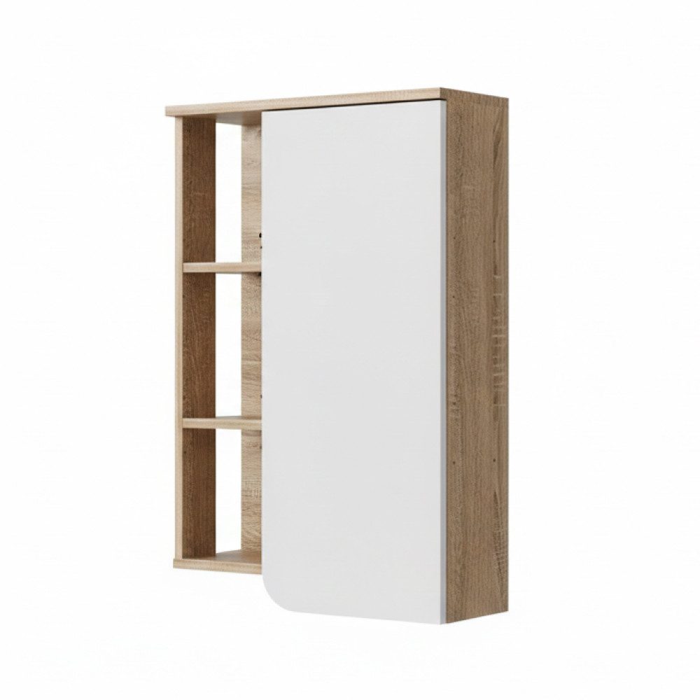 Vicco Hängeschrank Karen, Sonoma/Weiß, 50 x 75 cm mit Tür und offenen Fächern (1-St)