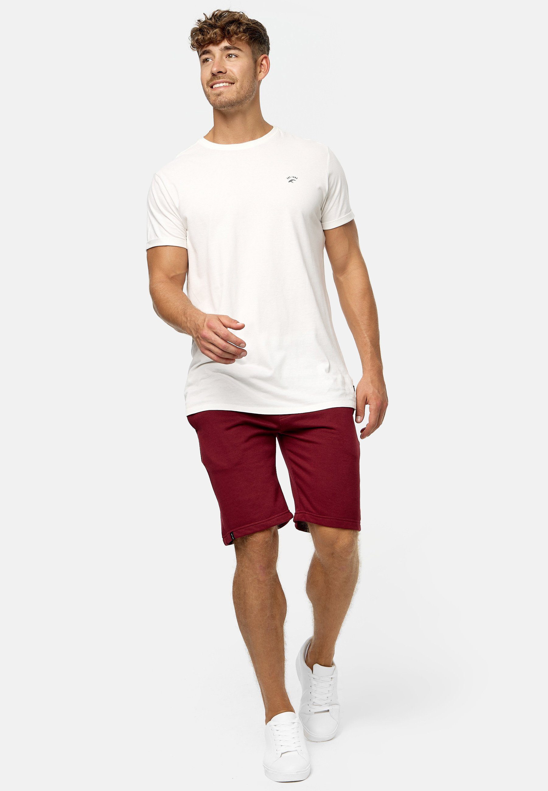 Indicode Sweatshorts Herren Aldrich Sweat Shorts Herrenshorts elastischer Bund mit Kordelzug