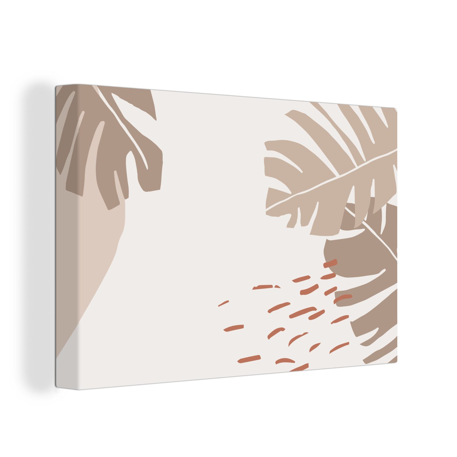 OneMillionCanvasses® Leinwandbild Sommer - Laub - Weiß, (1 St), Wandbild Leinwandbilder, Aufhängefertig, Wanddeko, 30x20 cm