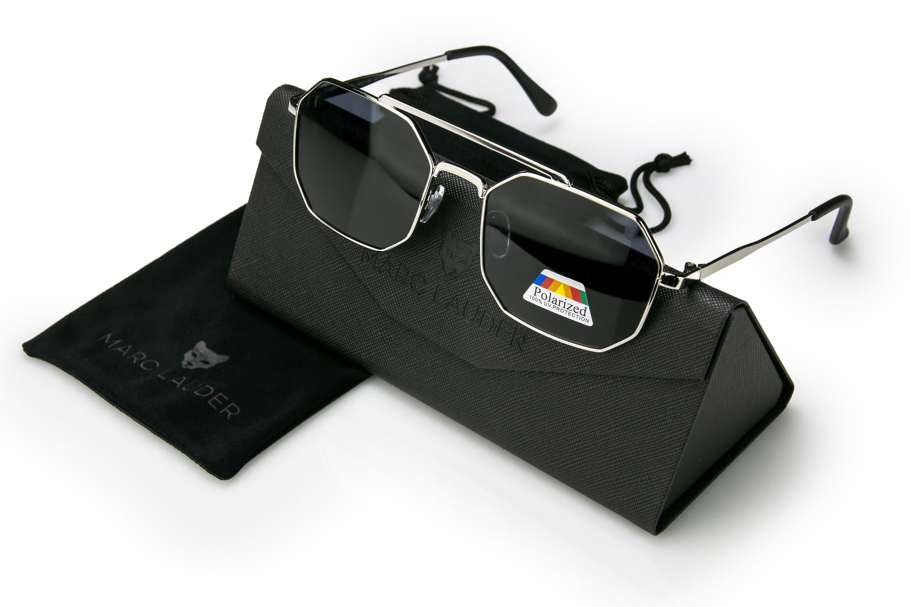 MARC LAUDER Sonnenbrille MA11-02 3: dunkles Glas, starke Sonneneinstrahlung