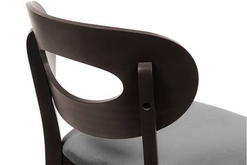 Konsimo 4-Fußstuhl TANER Polsterstühle Esstischstuhl Holzstühle (1 St), hergestellt in der EU, vintage