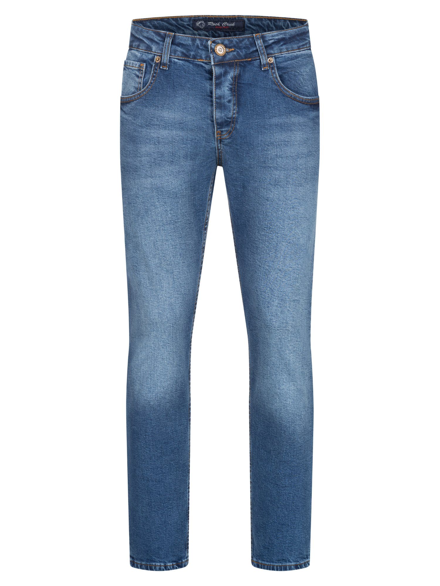 Rock Creek Regular-fit-Jeans Herren Jeans Stonewashed günstig online kaufen