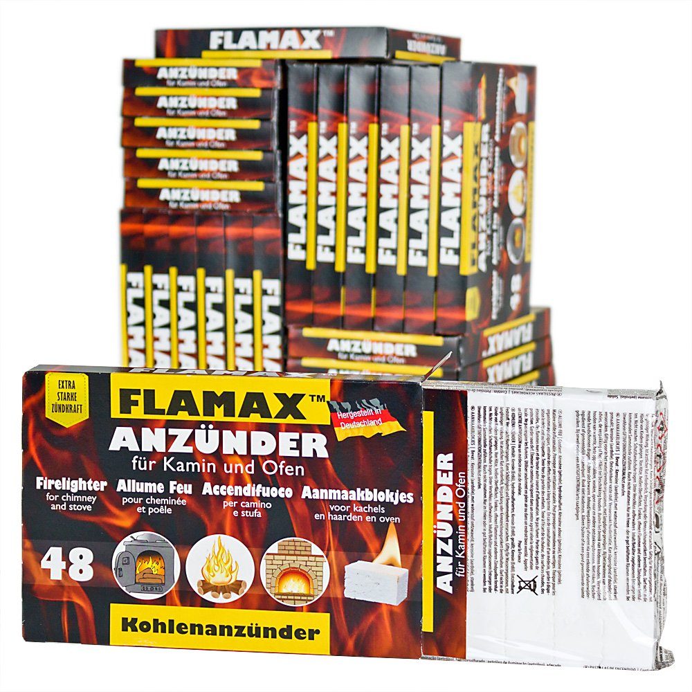 FLAMAX Grillanzünder 1152x Anzündwürfel Kaminanzünder Kohleanzünder Grillanzünder Ofen
