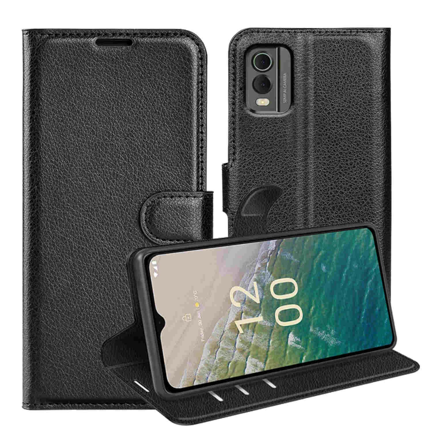 Wigento Handyhülle Für Nokia C32 Handy Tasche Wallet Hülle Case Cover Etuis