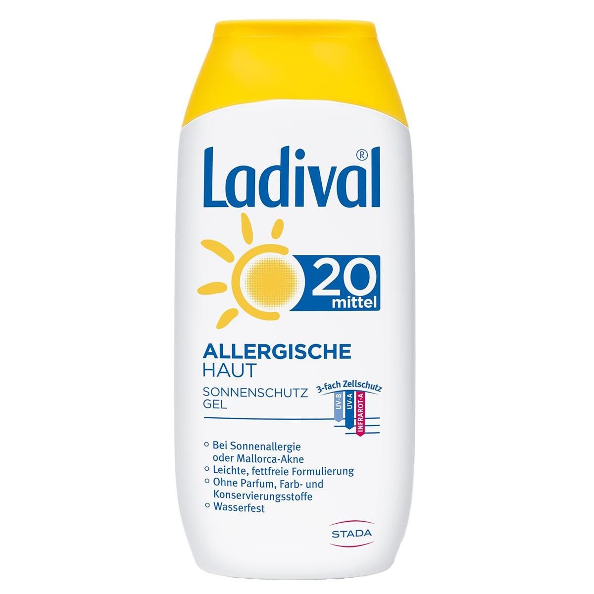 Sonnenschutzcreme Ladival Allergische Haut Sonnenschutz Gel LSF 20 – Parfümfreies
