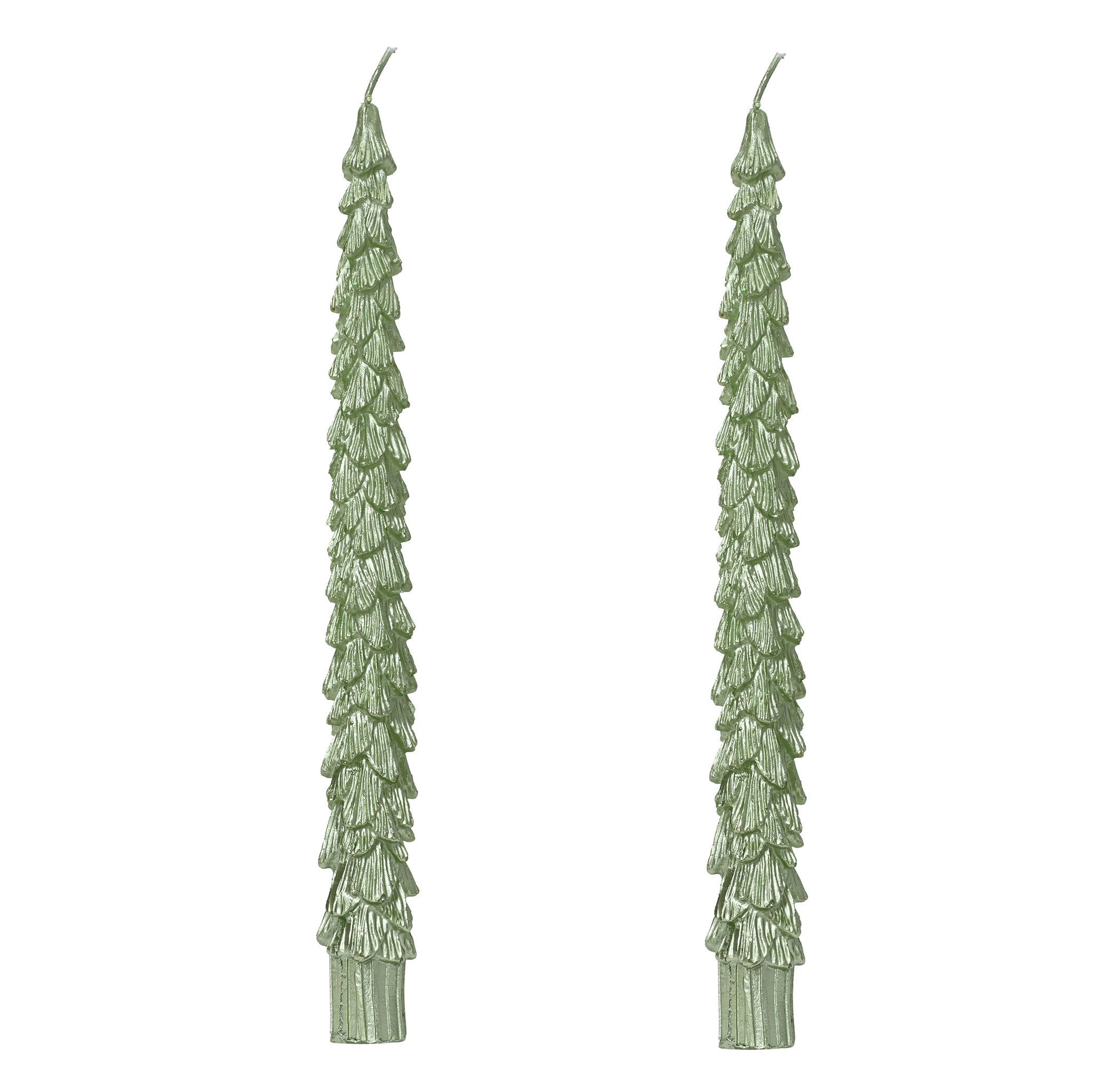 Kaemingk Spitzkerze, Spitzkerzen Paraffin 25cm Tannenbaum Form 2er Set Mint günstig online kaufen