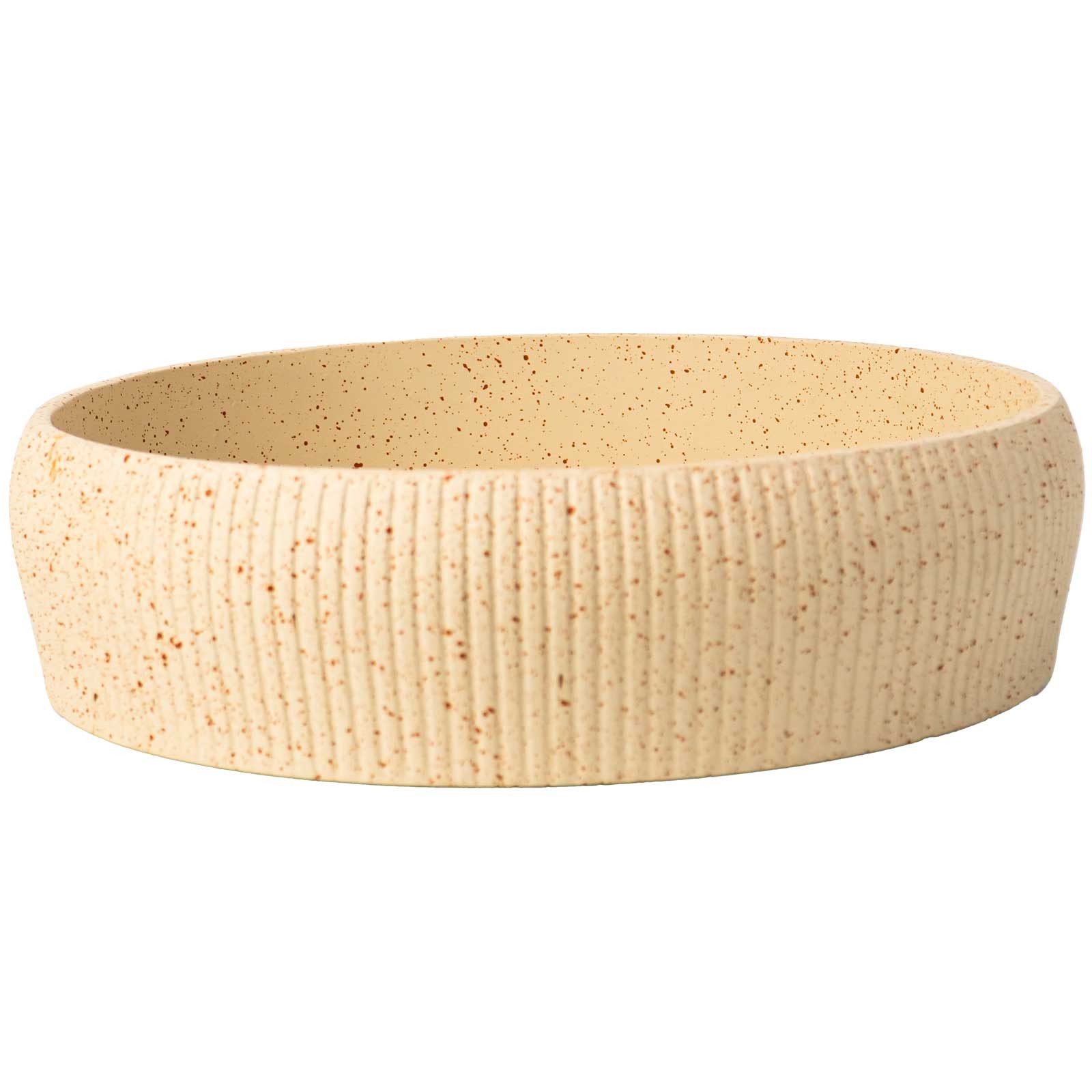 VIVANNO Pflanzschale Fiberglas ERYNA Schale - Arbanerelief Geriffelt (1 St), 30x8 cm