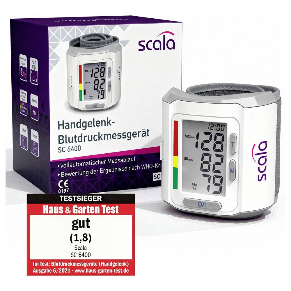 Scala Blutdruckmessgerät SC 6400 Handgelenk Blutdruckmessgerät 2187