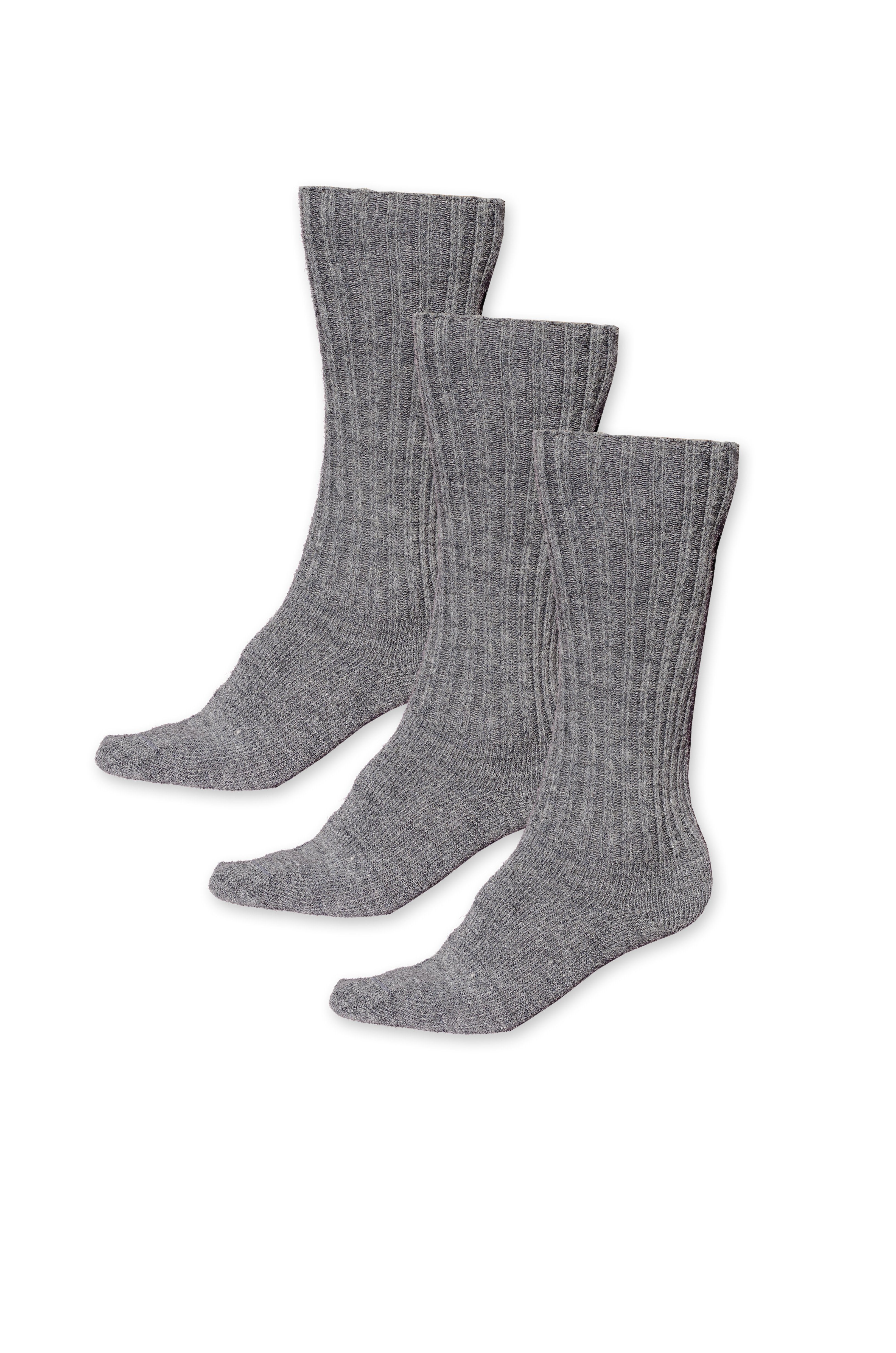 Posh Gear 3 Socken Socken grau (3-Paar) Alpaka Paar Calzedere