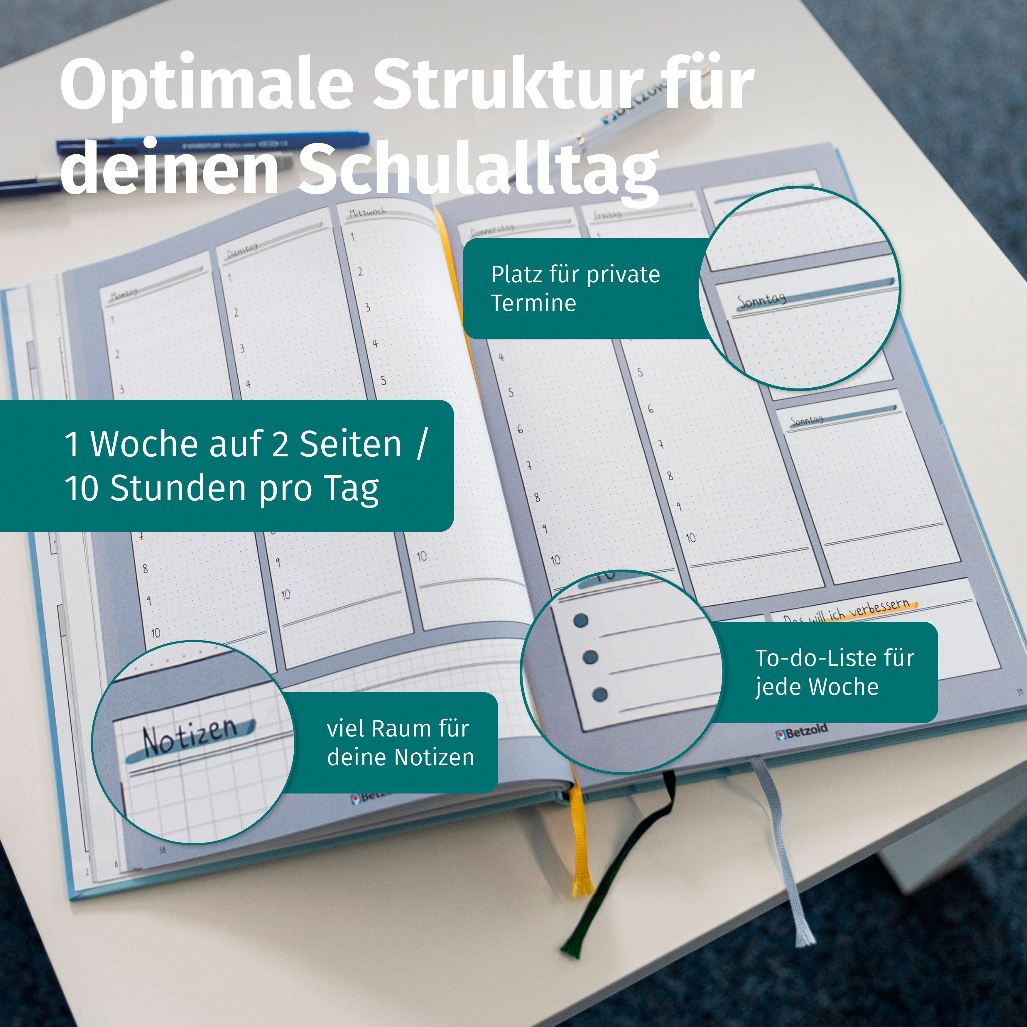 Betzold Lehrerkalender Referendariats-Planer, DIN A4 plus - Organizer Refplaner