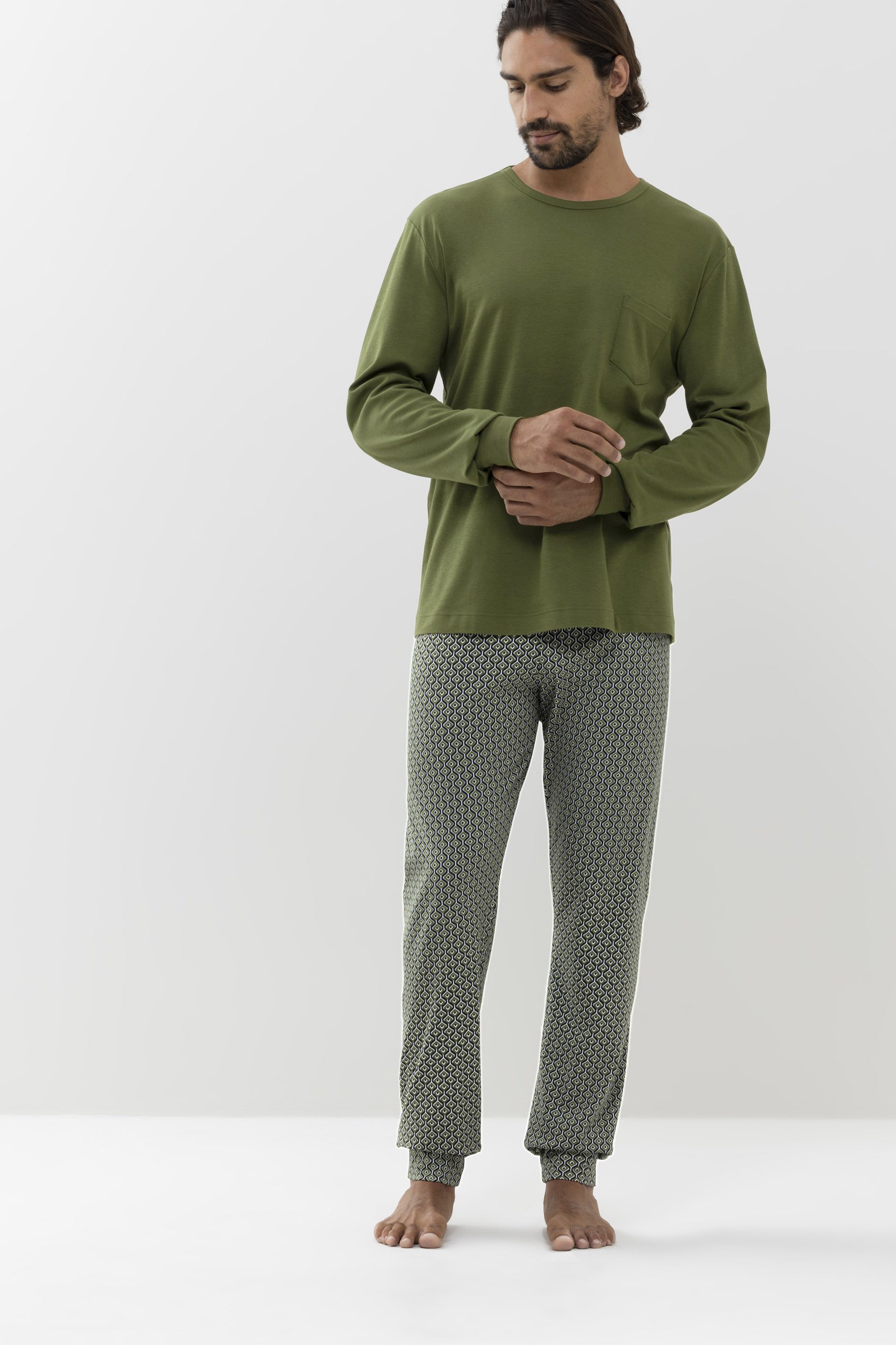 Mey Schlafanzug Herren Serie Retro Pattern Minimalprint (2 tlg)