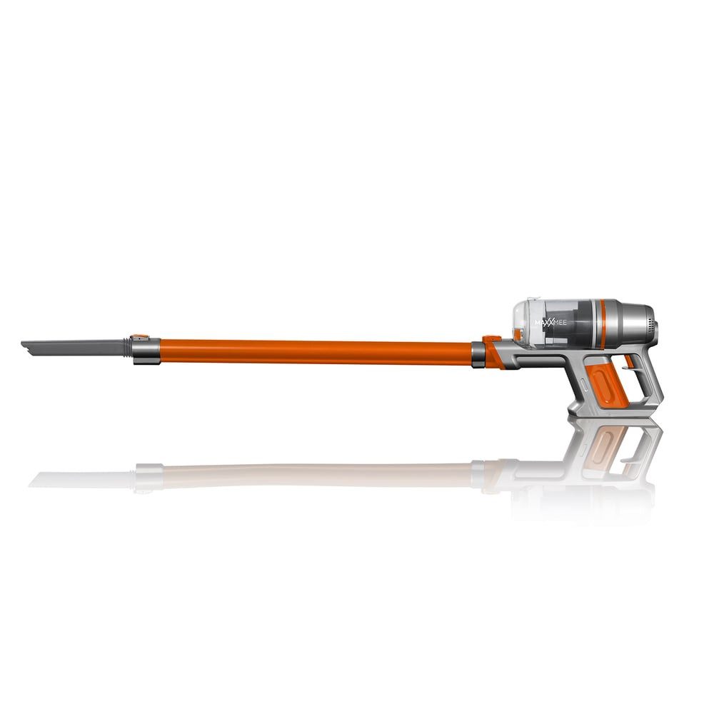 MAXXMEE Zyklon Hybrid Staubsauger Bodenstaubsauger, 150 W, beutellos, Akku-Zyklon-Staubsauger Pet Star orange/silber 150W