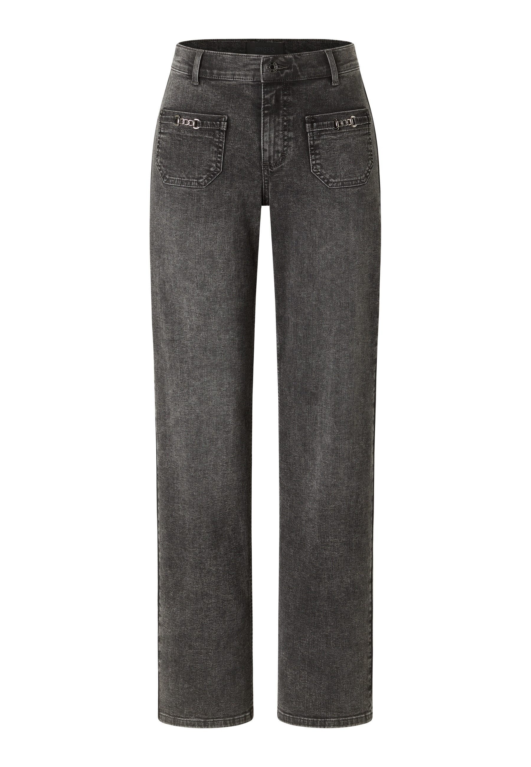 ANGELS Relax-fit-Jeans LIZ SMART BUCKLE mit kleinen Schmuckelementen