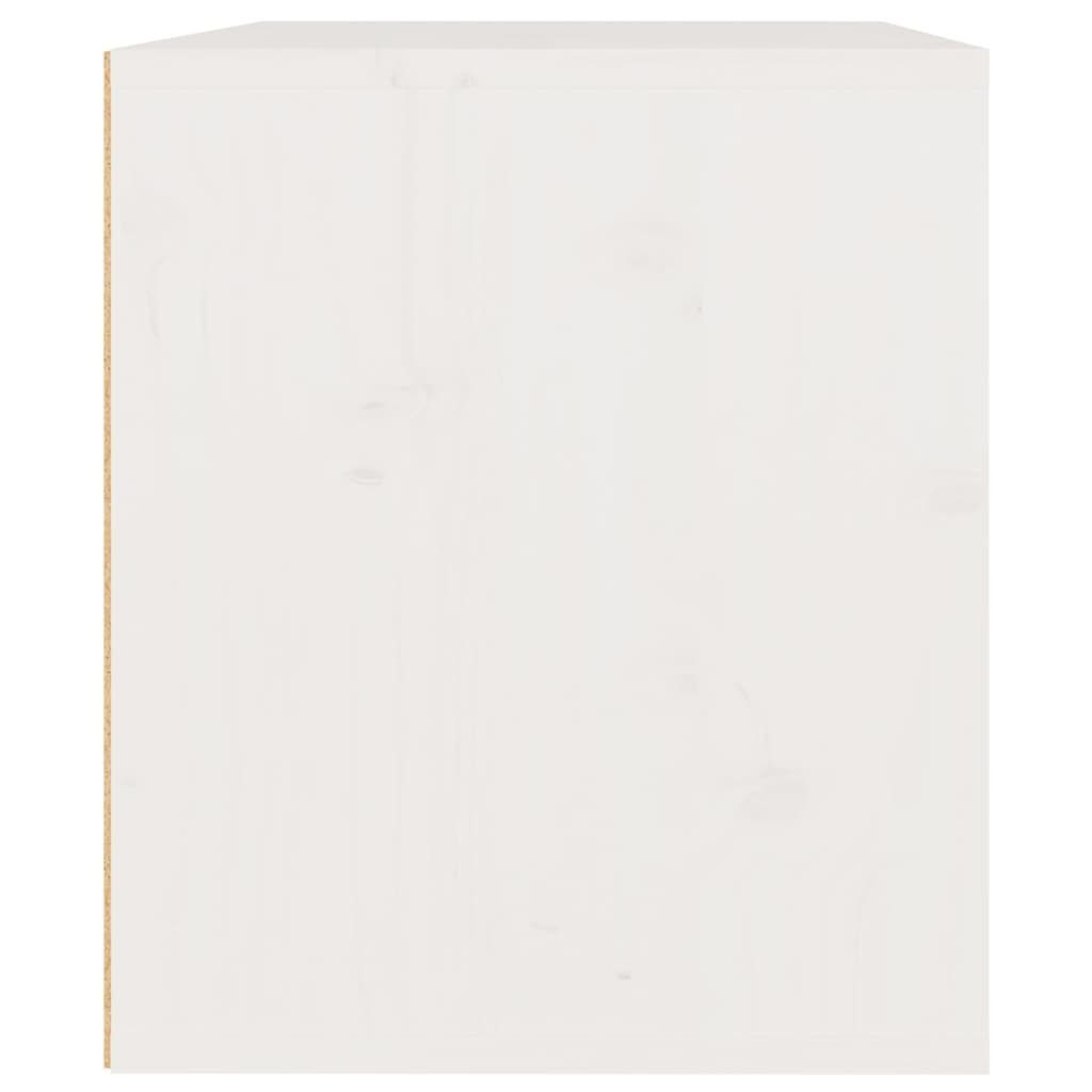 Massivholz Wandschrank 1-tlg. vidaXL Kiefer, 45x30x35 Weiß cm Regal