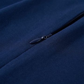 vidaXL A-Linien-Kleid Kinderkleid mit Langen Ärmeln Pferde-Aufdruck Marineblau 128