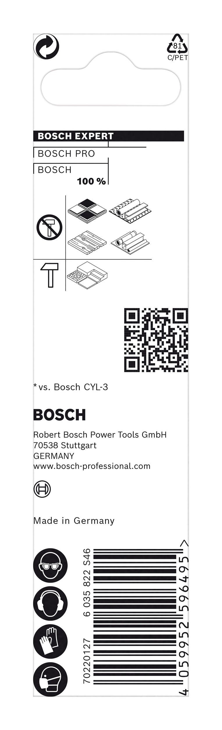 BOSCH Universalbohrer Expert Multi - Expert x 1er-Pack x mm 6,5 200 MultiConstruction, CYL-9 x Construction 250 - CYL-9 5,5