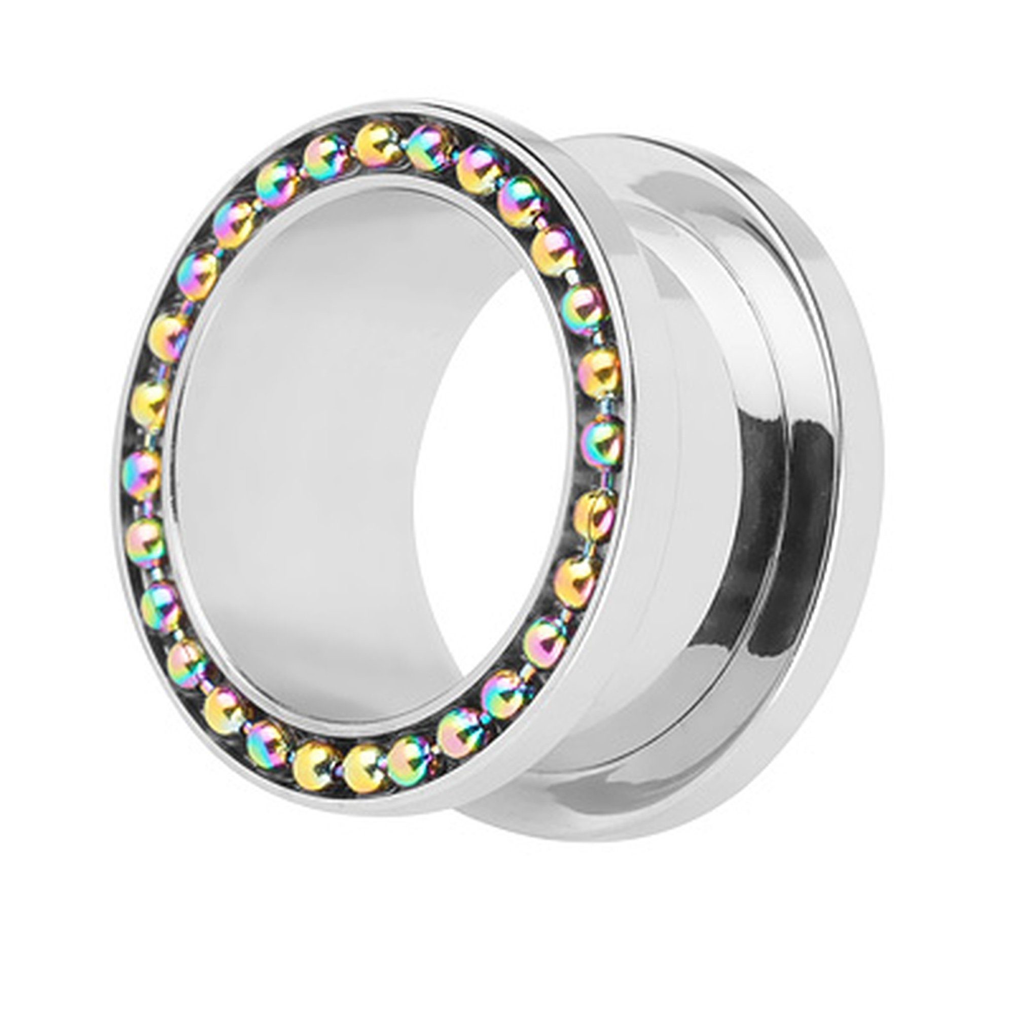 Taffstyle Plug Piercing Silber mit Stahl günstig online kaufen